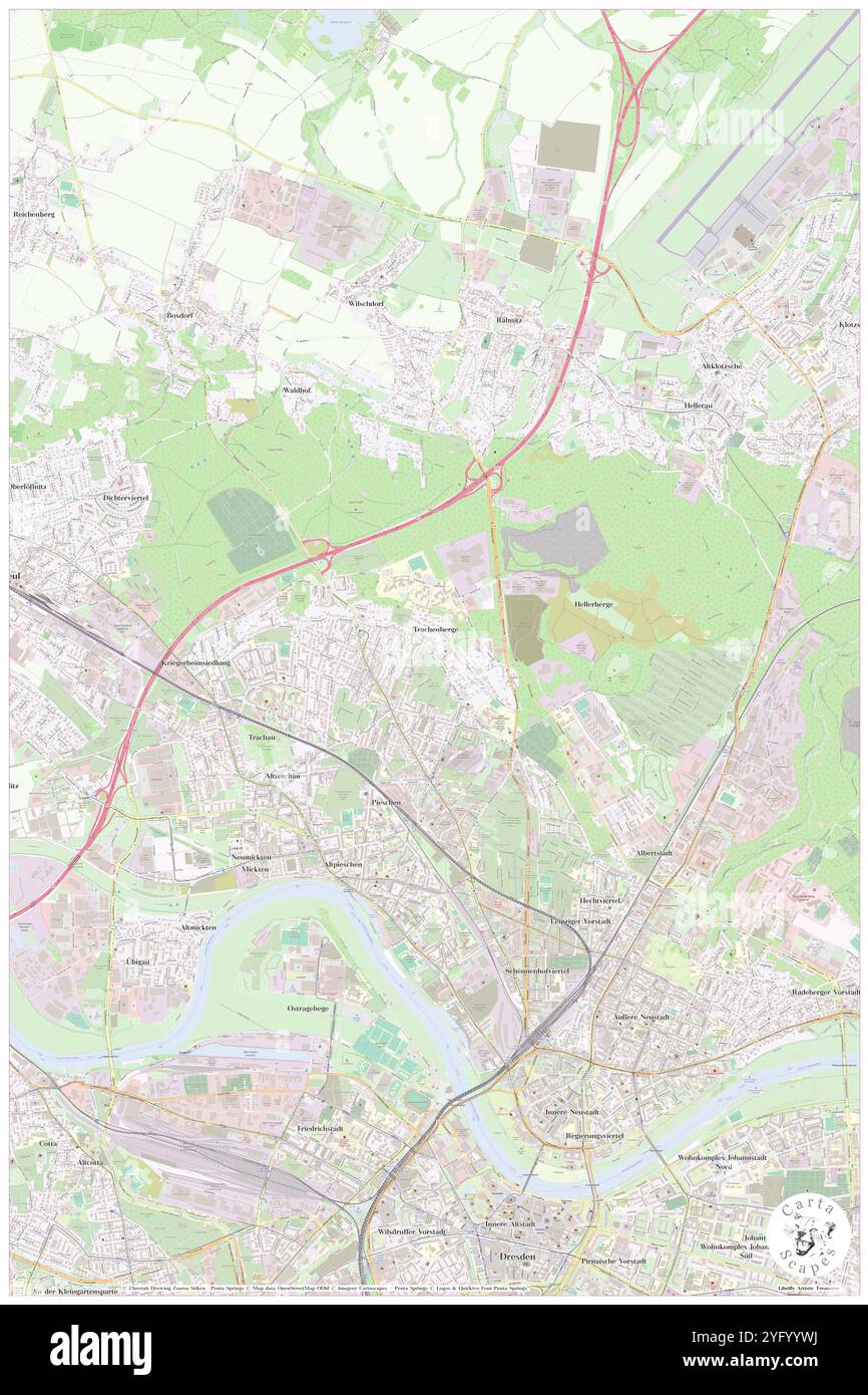 Trachenberge, DE, Deutschland, Sachsen, N 51 5' 39''', N 13 43' 41''', Karte, Cartascapes Map, veröffentlicht 2024. Erkunden Sie Cartascapes, eine Karte, die die vielfältigen Landschaften, Kulturen und Ökosysteme der Erde enthüllt. Reisen Sie durch Zeit und Raum und entdecken Sie die Verflechtungen der Vergangenheit, Gegenwart und Zukunft unseres Planeten. Stockfoto