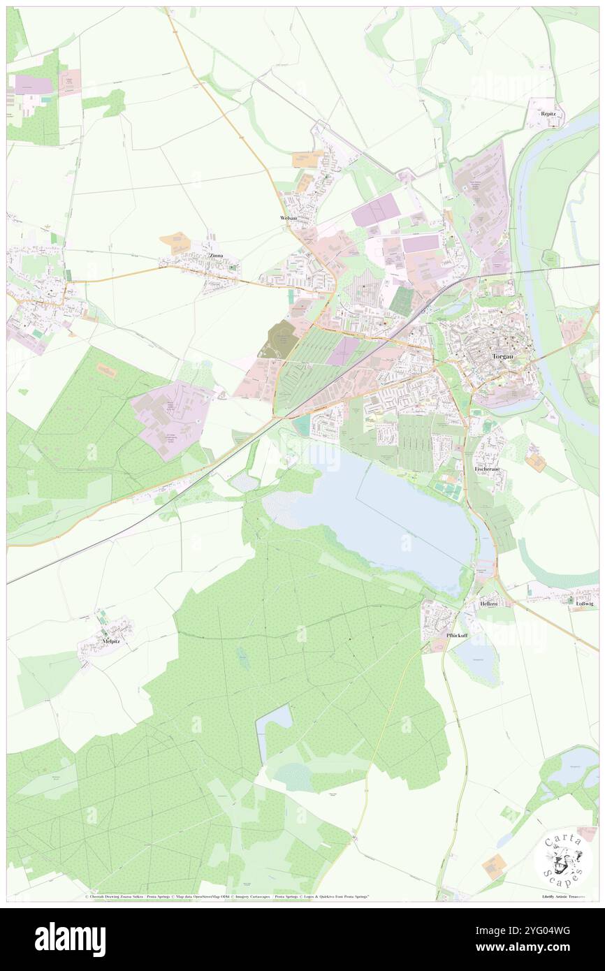 Rote Furt, DE, Deutschland, Sachsen, N 51 32' 51''', N 12 58' 14''', Karte, Kartenausgabe 2024. Erkunden Sie Cartascapes, eine Karte, die die vielfältigen Landschaften, Kulturen und Ökosysteme der Erde enthüllt. Reisen Sie durch Zeit und Raum und entdecken Sie die Verflechtungen der Vergangenheit, Gegenwart und Zukunft unseres Planeten. Stockfoto