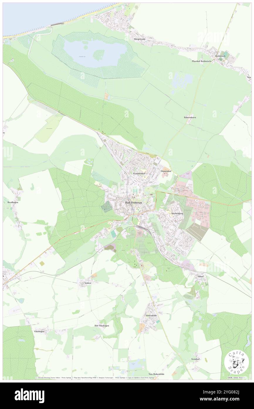 Bahnhof Bad Doberan Goethestraße, Deutschland, Mecklenburg-Vorpommern, N 54 6' 30''', N 11 53' 59''', Karte, Karte, Karte, 2024 veröffentlicht. Erkunden Sie Cartascapes, eine Karte, die die vielfältigen Landschaften, Kulturen und Ökosysteme der Erde enthüllt. Reisen Sie durch Zeit und Raum und entdecken Sie die Verflechtungen der Vergangenheit, Gegenwart und Zukunft unseres Planeten. Stockfoto