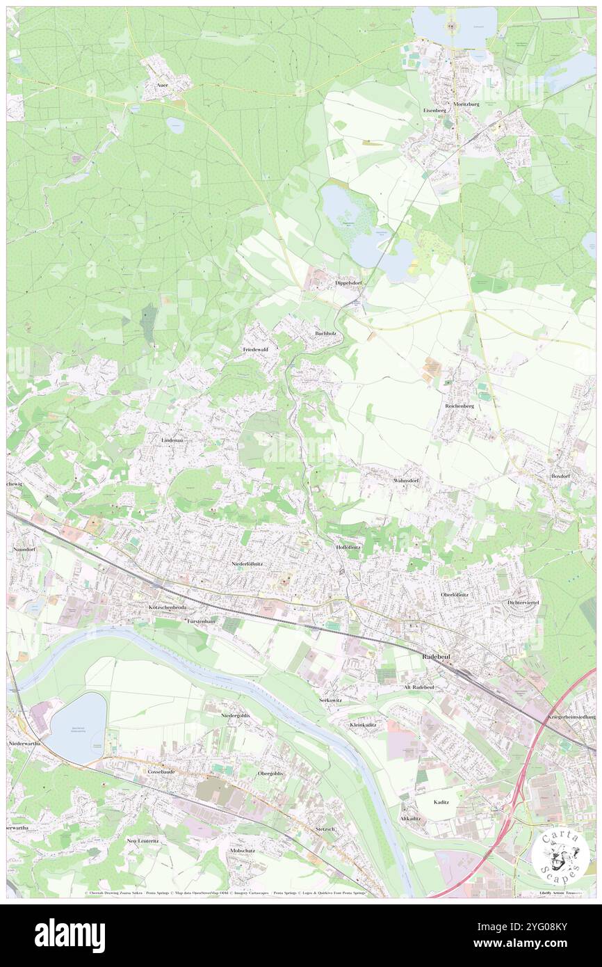 Loessnitzgrund, DE, Deutschland, Sachsen, N 51 7' 18''', N 13 39' 13''', Karte, Cartascapes Map veröffentlicht 2024. Erkunden Sie Cartascapes, eine Karte, die die vielfältigen Landschaften, Kulturen und Ökosysteme der Erde enthüllt. Reisen Sie durch Zeit und Raum und entdecken Sie die Verflechtungen der Vergangenheit, Gegenwart und Zukunft unseres Planeten. Stockfoto