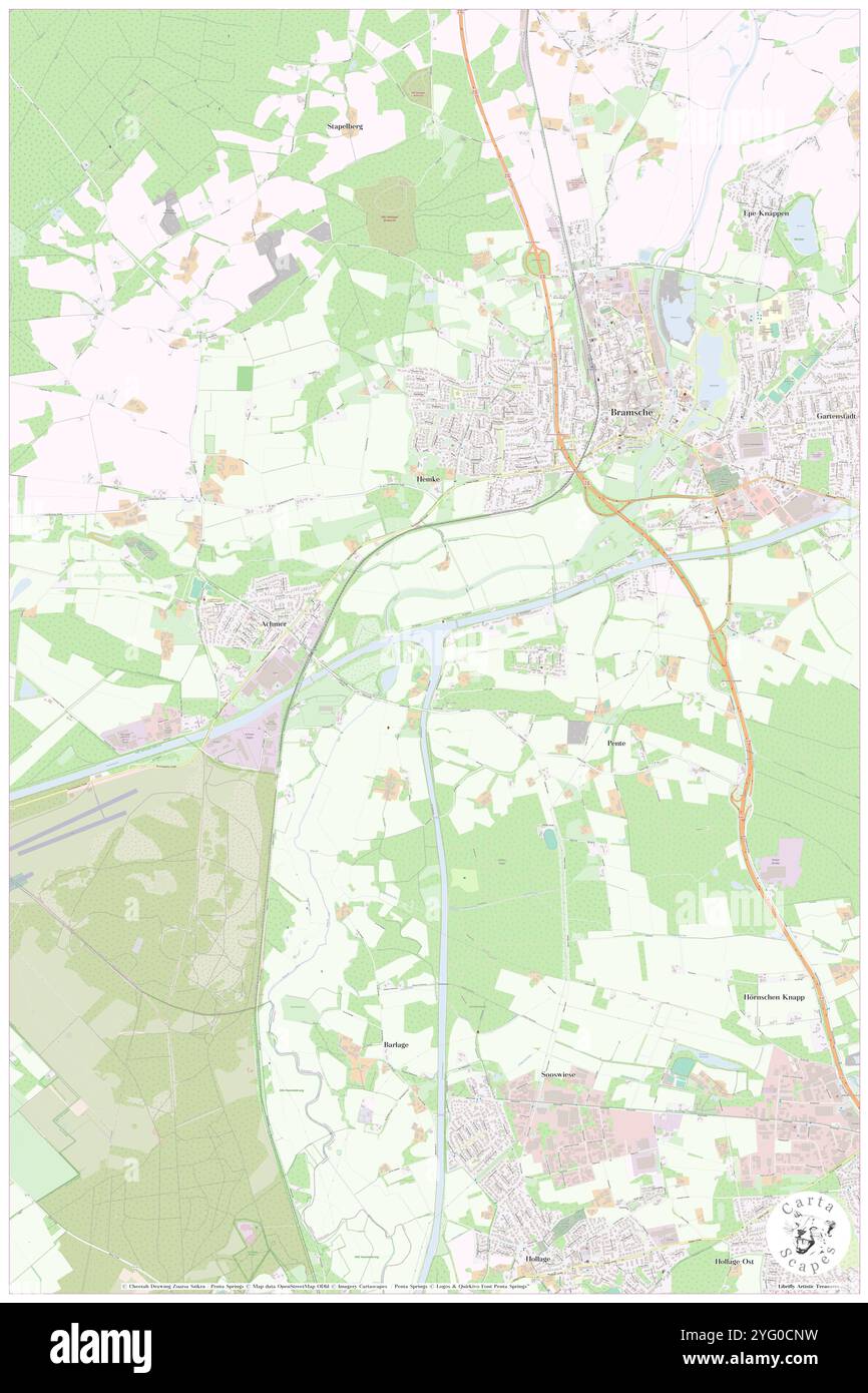 Zweigkanal Osnabruck, Deutschland, Niedersachsen, N 52 23' 25''', N 7 57' 22''', Karte, Cartascapes Map, veröffentlicht 2024. Erkunden Sie Cartascapes, eine Karte, die die vielfältigen Landschaften, Kulturen und Ökosysteme der Erde enthüllt. Reisen Sie durch Zeit und Raum und entdecken Sie die Verflechtungen der Vergangenheit, Gegenwart und Zukunft unseres Planeten. Stockfoto