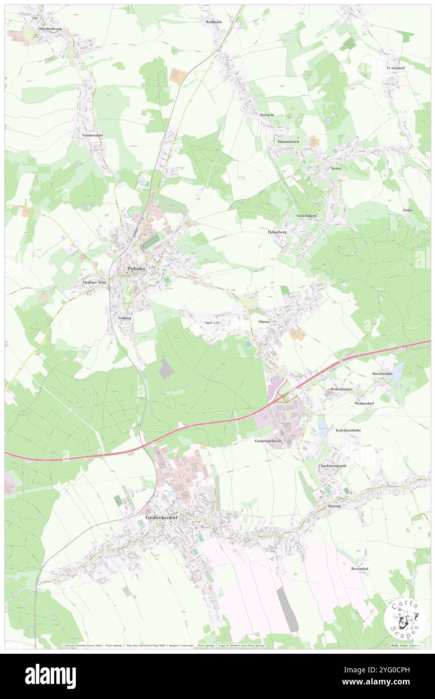 Fuchsbelle, DE, Deutschland, Sachsen, N 51 10' 26'', N 14 1' 59''', Karte, Cartascapes Map, veröffentlicht 2024. Erkunden Sie Cartascapes, eine Karte, die die vielfältigen Landschaften, Kulturen und Ökosysteme der Erde enthüllt. Reisen Sie durch Zeit und Raum und entdecken Sie die Verflechtungen der Vergangenheit, Gegenwart und Zukunft unseres Planeten. Stockfoto