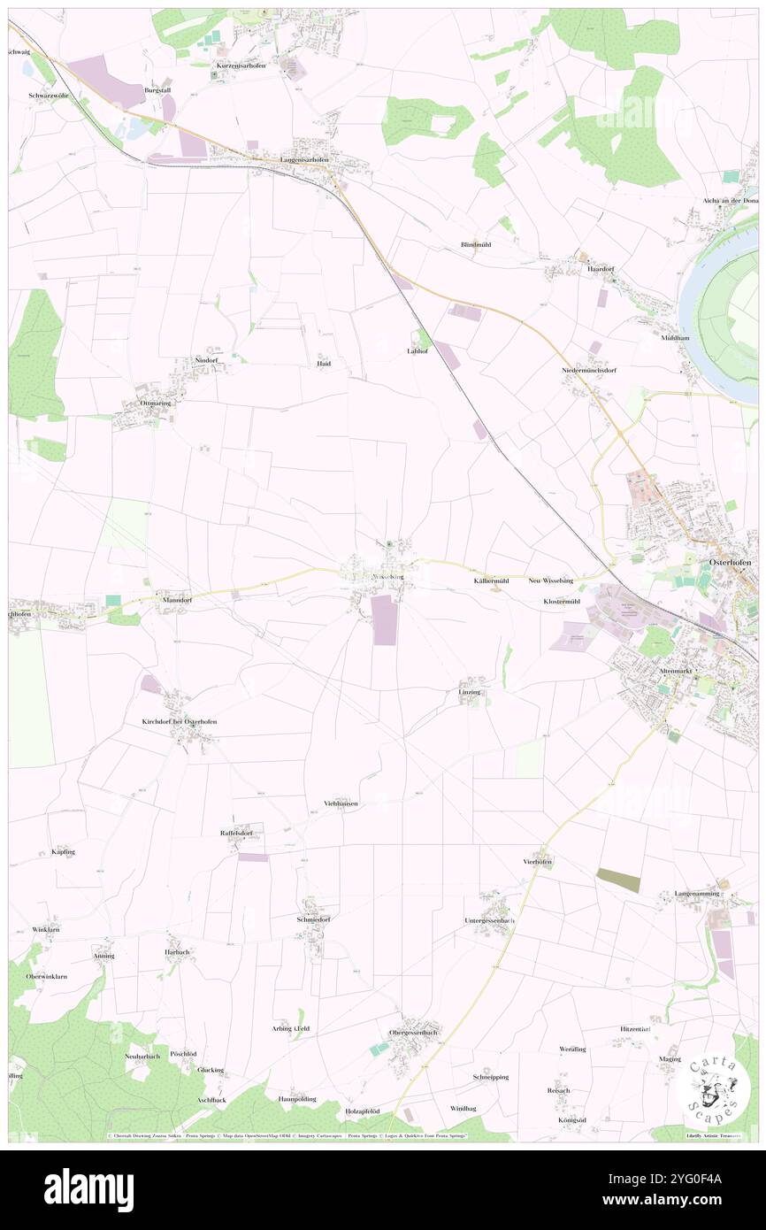 Wisselsing, Niederbayern, DE, Deutschland, Bayern, n 48 42' 2'', N 12 58' 24'', Karte, Cartascapes Map, veröffentlicht 2024. Erkunden Sie Cartascapes, eine Karte, die die vielfältigen Landschaften, Kulturen und Ökosysteme der Erde enthüllt. Reisen Sie durch Zeit und Raum und entdecken Sie die Verflechtungen der Vergangenheit, Gegenwart und Zukunft unseres Planeten. Stockfoto