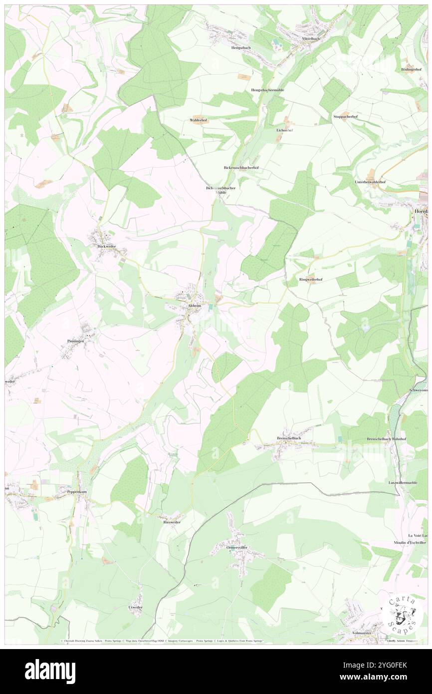 Altheim, DE, Deutschland, Saarland, N 49 10' 18''', N 7 18' 45''', Karte, Cartascapes Map veröffentlicht 2024. Erkunden Sie Cartascapes, eine Karte, die die vielfältigen Landschaften, Kulturen und Ökosysteme der Erde enthüllt. Reisen Sie durch Zeit und Raum und entdecken Sie die Verflechtungen der Vergangenheit, Gegenwart und Zukunft unseres Planeten. Stockfoto