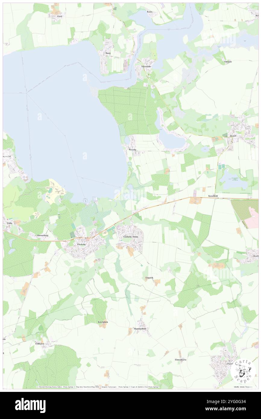 Holmer See, DE, Deutschland, Schleswig-Holstein, N 54 29' 30''', N 9 42' 51''', Karte, Karte, Karte veröffentlicht 2024. Erkunden Sie Cartascapes, eine Karte, die die vielfältigen Landschaften, Kulturen und Ökosysteme der Erde enthüllt. Reisen Sie durch Zeit und Raum und entdecken Sie die Verflechtungen der Vergangenheit, Gegenwart und Zukunft unseres Planeten. Stockfoto