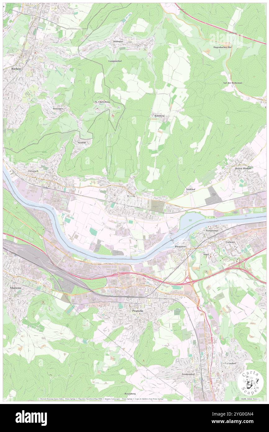 Wyhlen, Region Freiburg, Deutschland, Baden-Württemberg, n 47 32' 50''', N 7 41' 35''', Karte, Cartascapes Map, veröffentlicht 2024. Erkunden Sie Cartascapes, eine Karte, die die vielfältigen Landschaften, Kulturen und Ökosysteme der Erde enthüllt. Reisen Sie durch Zeit und Raum und entdecken Sie die Verflechtungen der Vergangenheit, Gegenwart und Zukunft unseres Planeten. Stockfoto