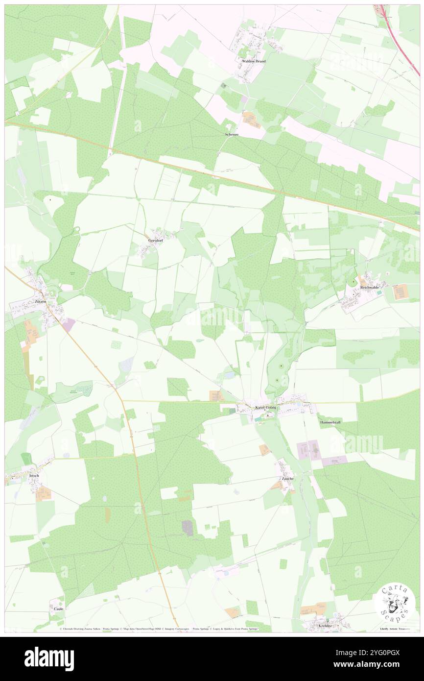 Ziegelberg, Deutschland, Brandenburg, N 51 56' 50''', N 13 41' 3''', Karte, Kartenausgabe 2024. Erkunden Sie Cartascapes, eine Karte, die die vielfältigen Landschaften, Kulturen und Ökosysteme der Erde enthüllt. Reisen Sie durch Zeit und Raum und entdecken Sie die Verflechtungen der Vergangenheit, Gegenwart und Zukunft unseres Planeten. Stockfoto