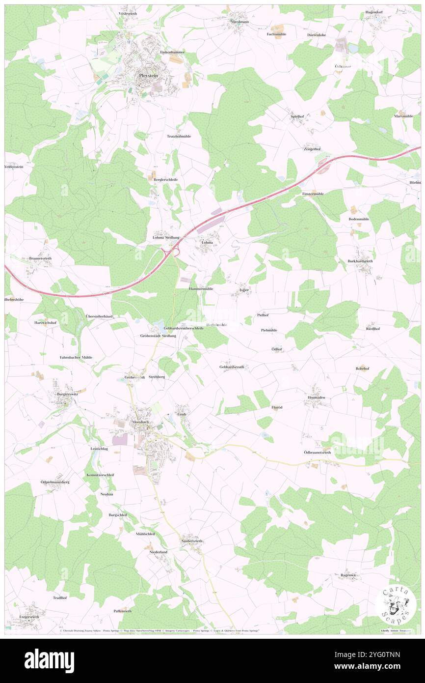 Loisbach, DE, Deutschland, Bayern, N 49 36' 27'', N 12 25' 31''', Karte, Cartascapes Map, veröffentlicht 2024. Erkunden Sie Cartascapes, eine Karte, die die vielfältigen Landschaften, Kulturen und Ökosysteme der Erde enthüllt. Reisen Sie durch Zeit und Raum und entdecken Sie die Verflechtungen der Vergangenheit, Gegenwart und Zukunft unseres Planeten. Stockfoto