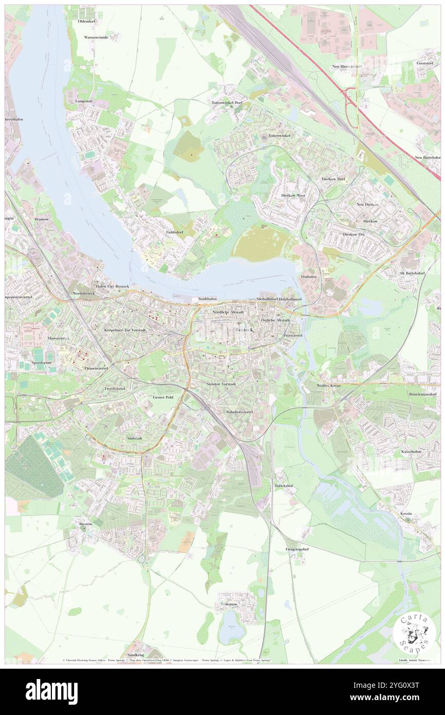 Pentahotel Rostock, DE, Deutschland, Mecklenburg-Vorpommern, N 54 5' 16'', N 12 8' 6''', Karte, Cartascapes Map veröffentlicht im Jahr 2024. Erkunden Sie Cartascapes, eine Karte, die die vielfältigen Landschaften, Kulturen und Ökosysteme der Erde enthüllt. Reisen Sie durch Zeit und Raum und entdecken Sie die Verflechtungen der Vergangenheit, Gegenwart und Zukunft unseres Planeten. Stockfoto