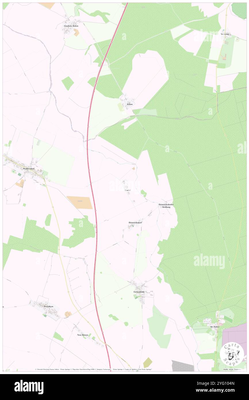 Dudel, DE, Deutschland, Brandenburg, N 53 14' 19''', N 12 27' 45''', Karte, Cartascapes Map, veröffentlicht 2024. Erkunden Sie Cartascapes, eine Karte, die die vielfältigen Landschaften, Kulturen und Ökosysteme der Erde enthüllt. Reisen Sie durch Zeit und Raum und entdecken Sie die Verflechtungen der Vergangenheit, Gegenwart und Zukunft unseres Planeten. Stockfoto