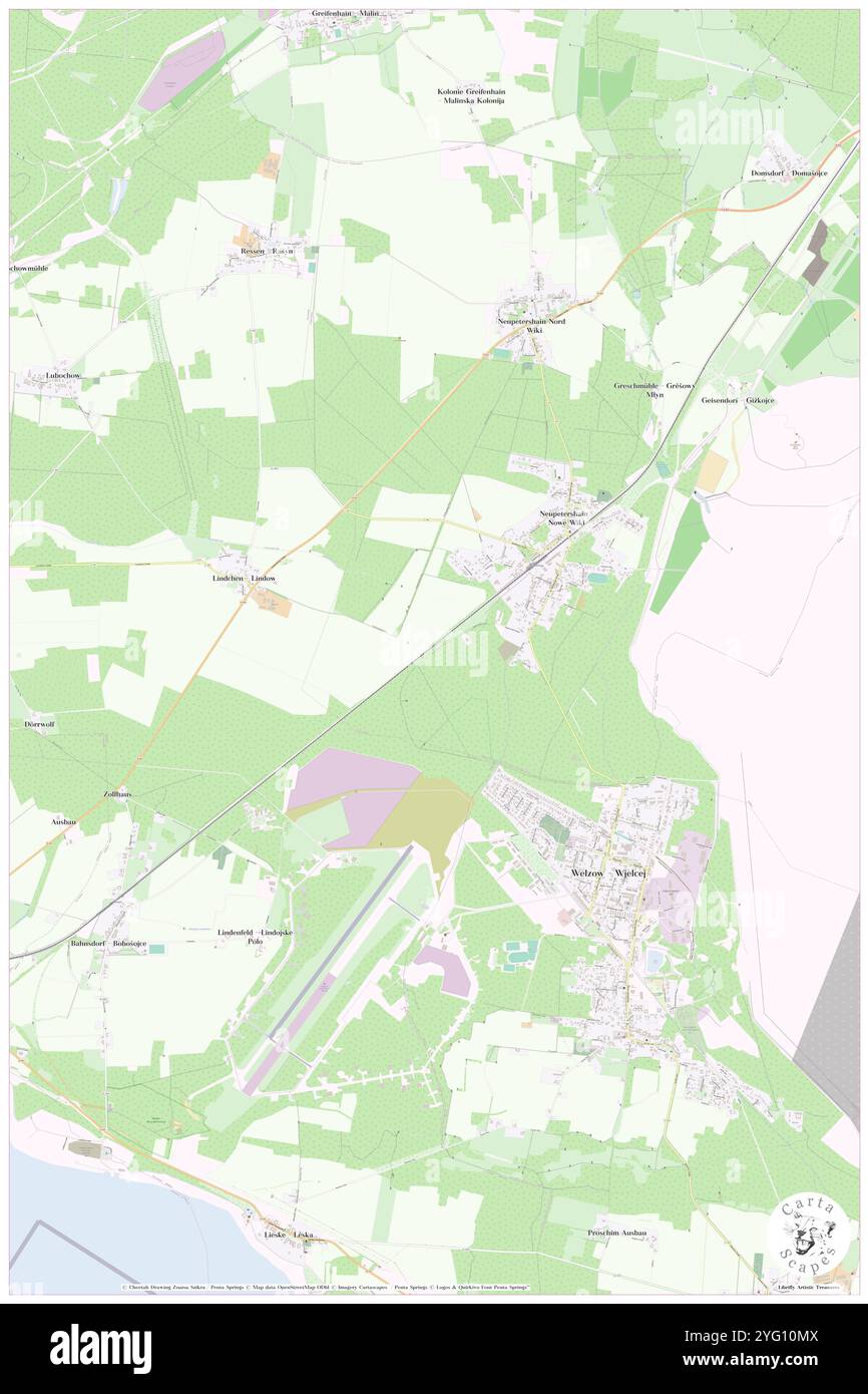 Charlottenhof, Deutschland, Brandenburg, N 51 36' 0'', N 14 9' 0''', Karte, Cartascapes Map, veröffentlicht 2024. Erkunden Sie Cartascapes, eine Karte, die die vielfältigen Landschaften, Kulturen und Ökosysteme der Erde enthüllt. Reisen Sie durch Zeit und Raum und entdecken Sie die Verflechtungen der Vergangenheit, Gegenwart und Zukunft unseres Planeten. Stockfoto