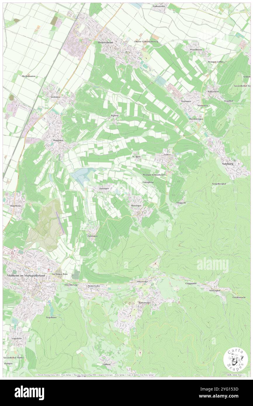 Ehebach, DE, Deutschland, Baden-Württemberg, N 47 49' 59''', N 7 40' 0''', Karte, Karte, Kartenbild 2024 veröffentlicht. Erkunden Sie Cartascapes, eine Karte, die die vielfältigen Landschaften, Kulturen und Ökosysteme der Erde enthüllt. Reisen Sie durch Zeit und Raum und entdecken Sie die Verflechtungen der Vergangenheit, Gegenwart und Zukunft unseres Planeten. Stockfoto