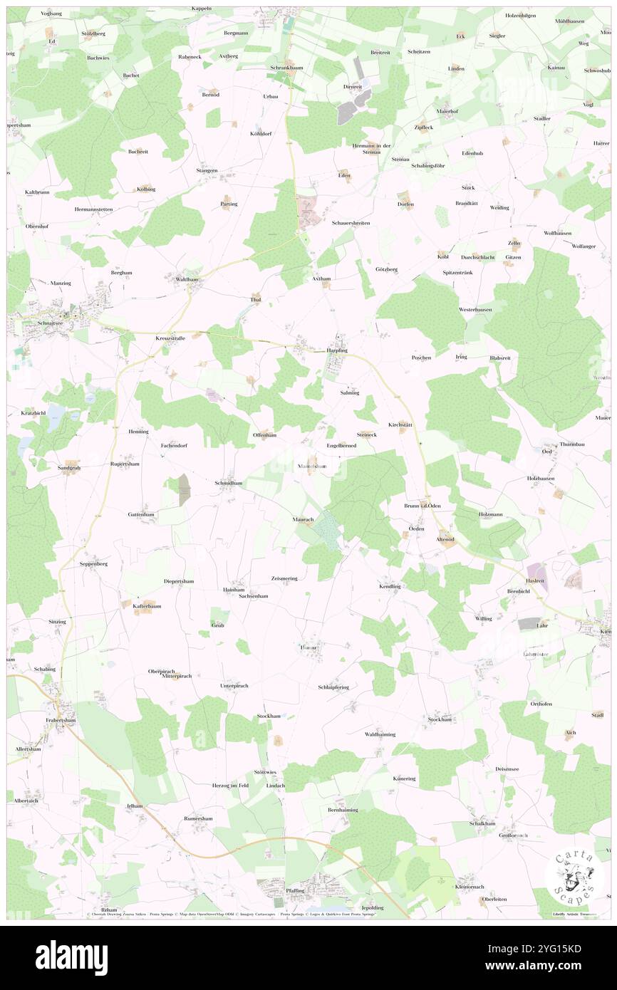 Mantelsham, Oberbayern, DE, Deutschland, Bayern, n 48 3' 16'', N 12 24' 42'', Karte, Cartascapes Map, veröffentlicht 2024. Erkunden Sie Cartascapes, eine Karte, die die vielfältigen Landschaften, Kulturen und Ökosysteme der Erde enthüllt. Reisen Sie durch Zeit und Raum und entdecken Sie die Verflechtungen der Vergangenheit, Gegenwart und Zukunft unseres Planeten. Stockfoto