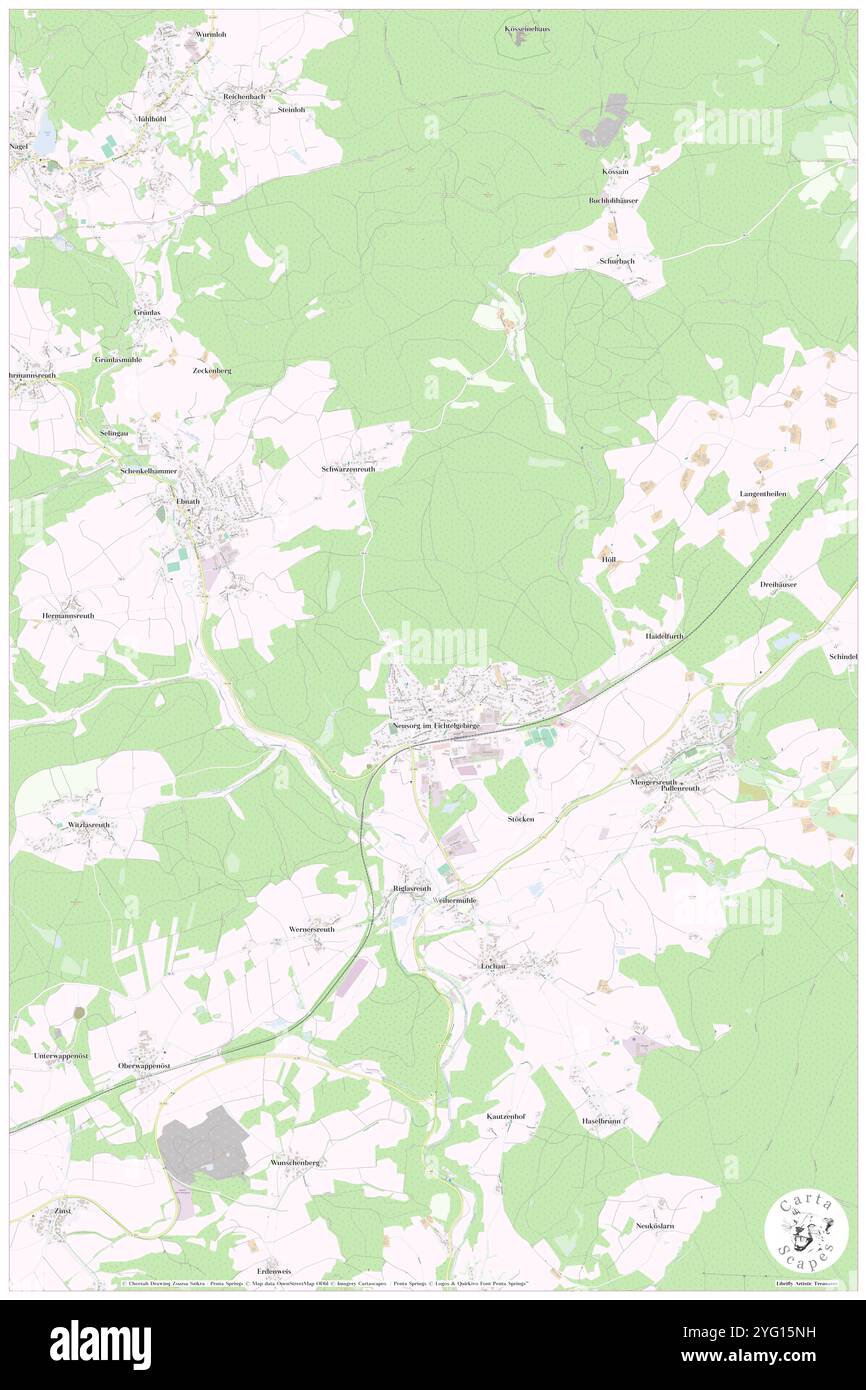 Neusorg, Oberpfalz, DE, Deutschland, Bayern, n 49 55' 59''', N 11 58' 0'', Karte, Cartascapes Map, veröffentlicht 2024. Erkunden Sie Cartascapes, eine Karte, die die vielfältigen Landschaften, Kulturen und Ökosysteme der Erde enthüllt. Reisen Sie durch Zeit und Raum und entdecken Sie die Verflechtungen der Vergangenheit, Gegenwart und Zukunft unseres Planeten. Stockfoto