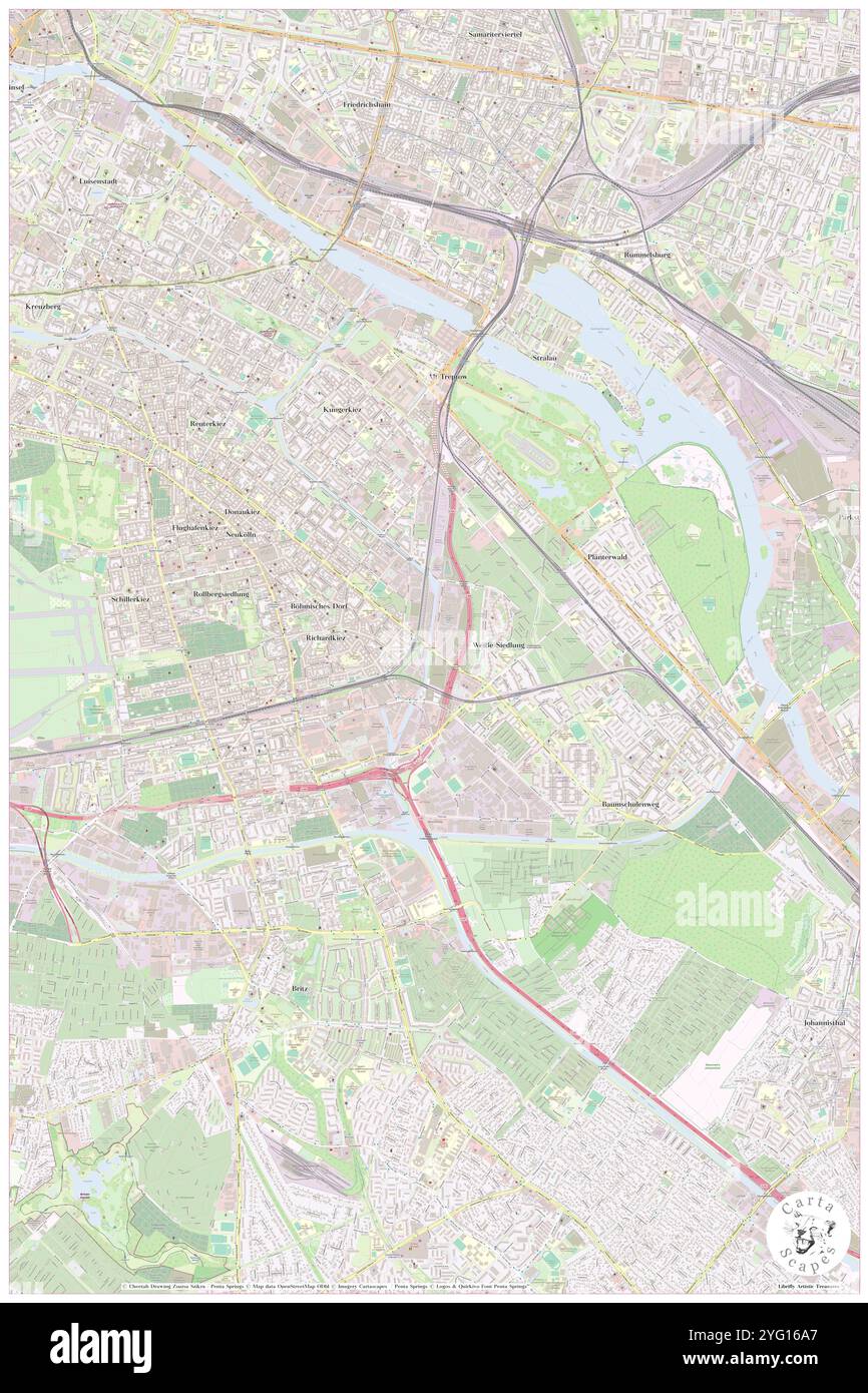 Estrel Hotel, DE, Deutschland, Berlin, N 52 28' 21'', N 13 27' 29''', Karte, Cartascapes Map veröffentlicht im Jahr 2024. Erkunden Sie Cartascapes, eine Karte, die die vielfältigen Landschaften, Kulturen und Ökosysteme der Erde enthüllt. Reisen Sie durch Zeit und Raum und entdecken Sie die Verflechtungen der Vergangenheit, Gegenwart und Zukunft unseres Planeten. Stockfoto