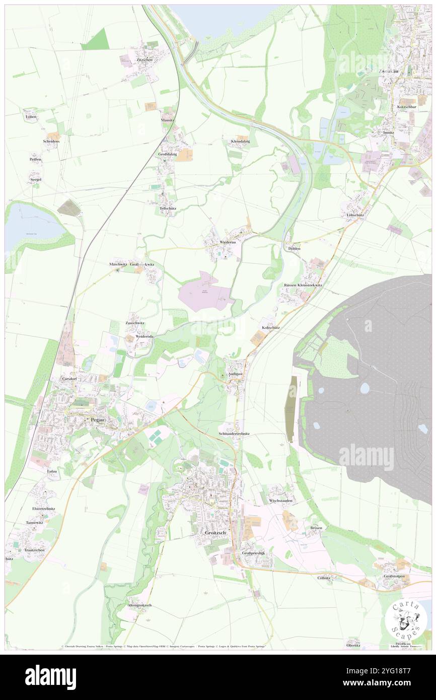 Schnauder, DE, Deutschland, N 51 10' 49'', N 12 17' 2'', Karte, Cartascapes Map, veröffentlicht 2024. Erkunden Sie Cartascapes, eine Karte, die die vielfältigen Landschaften, Kulturen und Ökosysteme der Erde enthüllt. Reisen Sie durch Zeit und Raum und entdecken Sie die Verflechtungen der Vergangenheit, Gegenwart und Zukunft unseres Planeten. Stockfoto