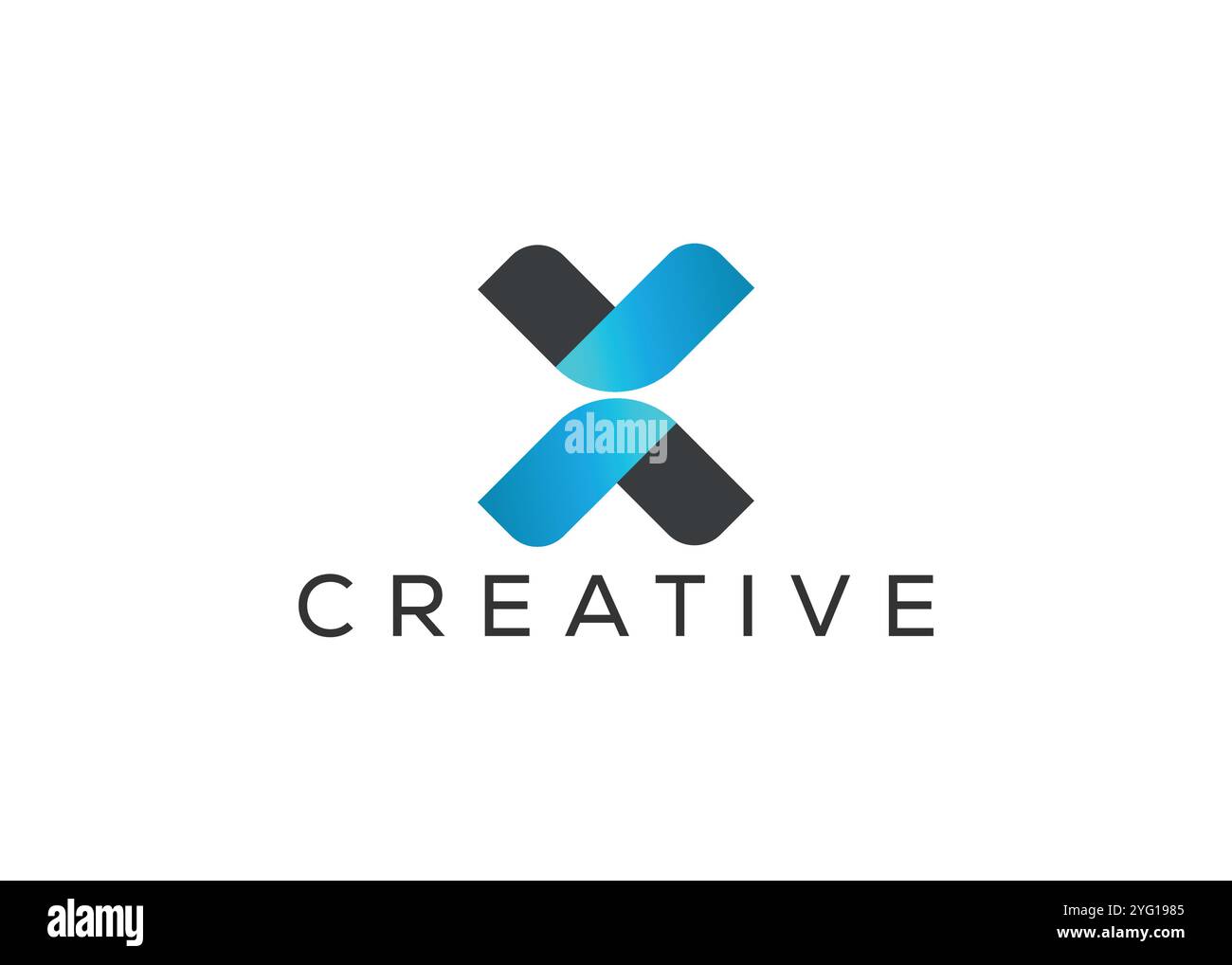 Kreatives und minimalistisches Letter X-Logo Stock Vektor