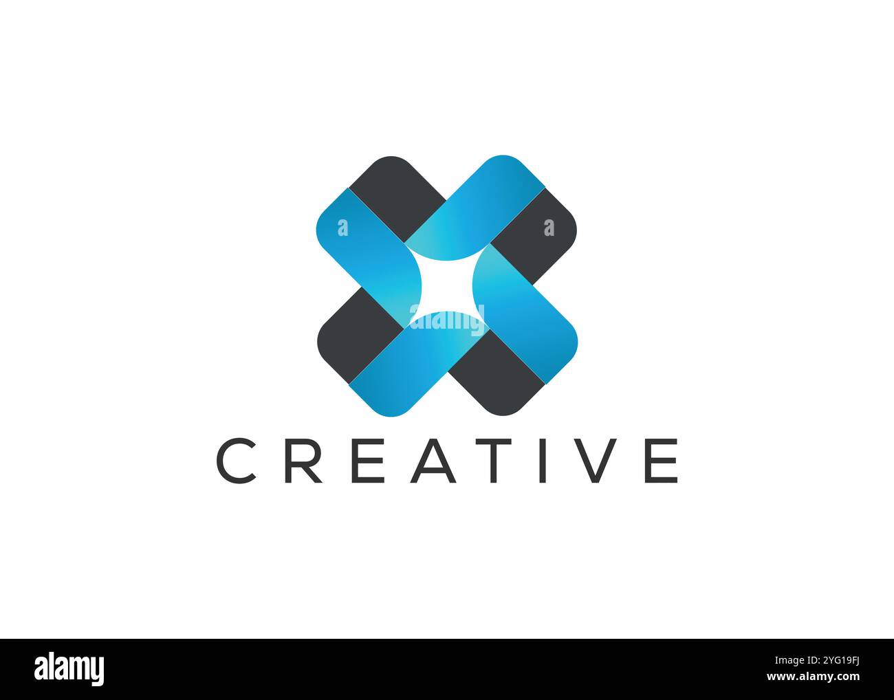 Kreatives und minimalistisches Letter X-Logo Stock Vektor