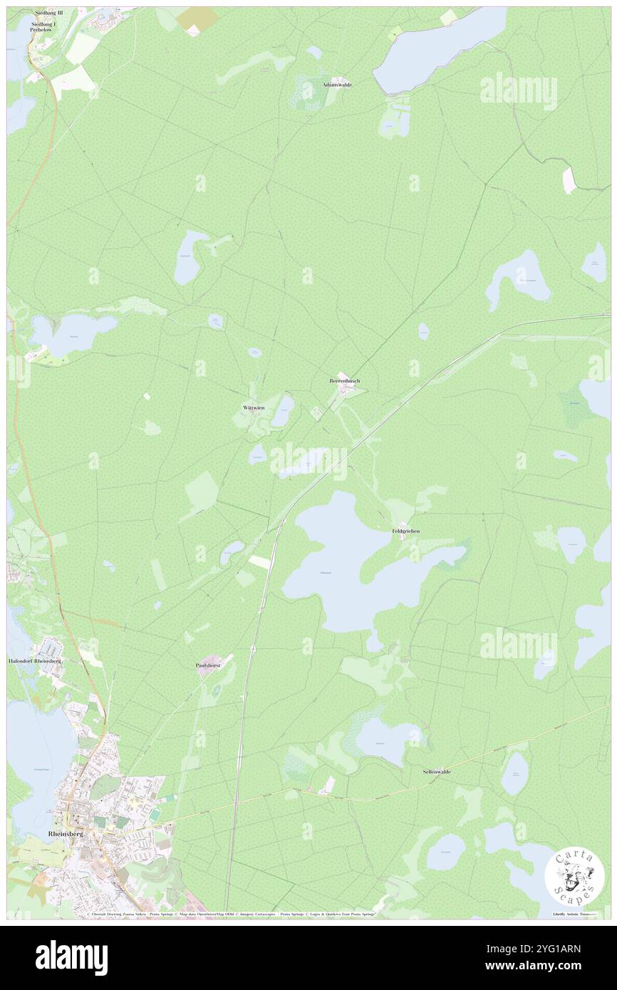 Krummesee, DE, Deutschland, Brandenburg, N 53 8' 7''', N 12 55' 53''', Karte, Cartascapes Map veröffentlicht 2024. Erkunden Sie Cartascapes, eine Karte, die die vielfältigen Landschaften, Kulturen und Ökosysteme der Erde enthüllt. Reisen Sie durch Zeit und Raum und entdecken Sie die Verflechtungen der Vergangenheit, Gegenwart und Zukunft unseres Planeten. Stockfoto