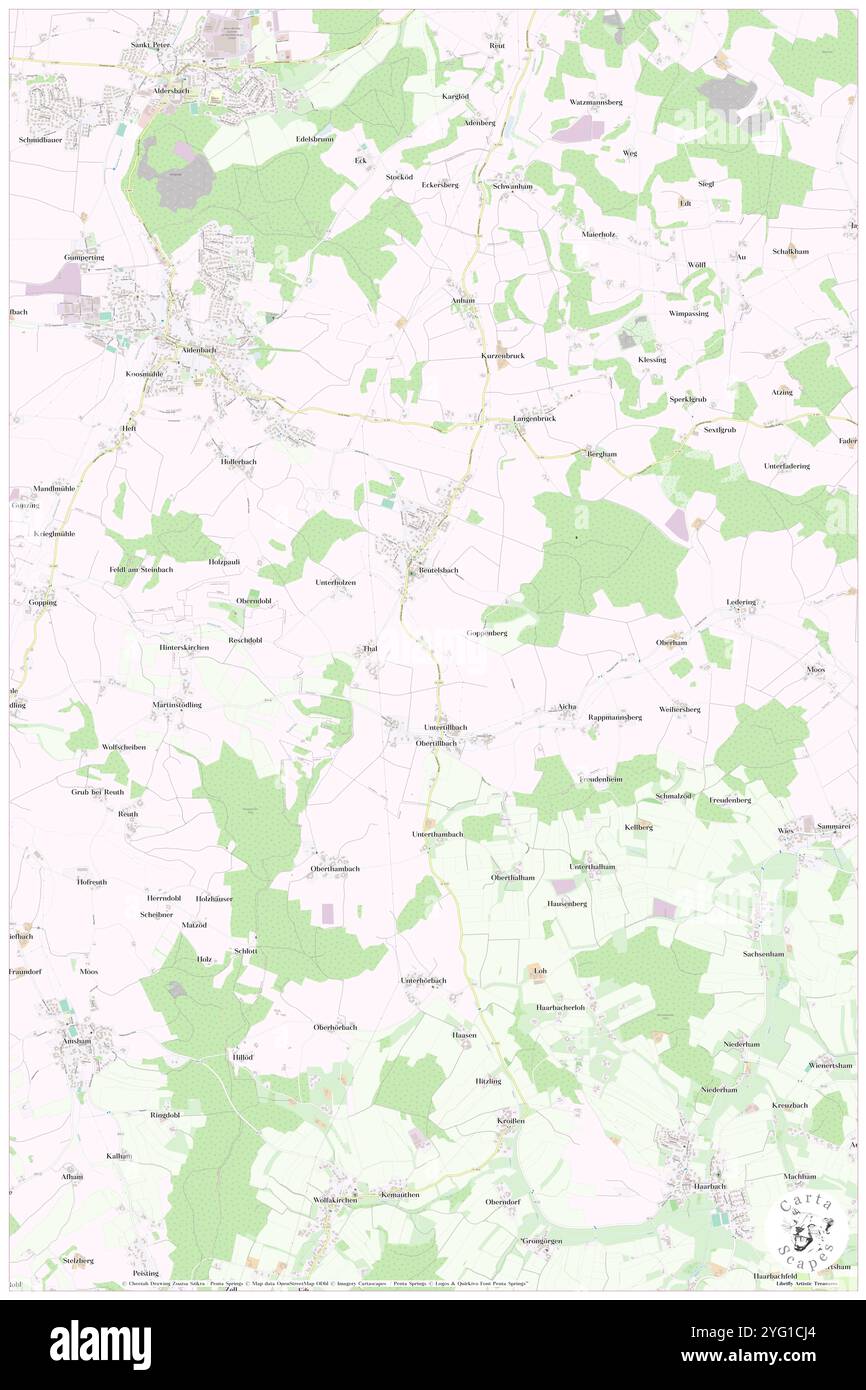 Goppenberg, Niederbayern, DE, Deutschland, Bayern, n 48 32' 39'', N 13 6' 57'', Karte, Cartascapes Map, veröffentlicht 2024. Erkunden Sie Cartascapes, eine Karte, die die vielfältigen Landschaften, Kulturen und Ökosysteme der Erde enthüllt. Reisen Sie durch Zeit und Raum und entdecken Sie die Verflechtungen der Vergangenheit, Gegenwart und Zukunft unseres Planeten. Stockfoto