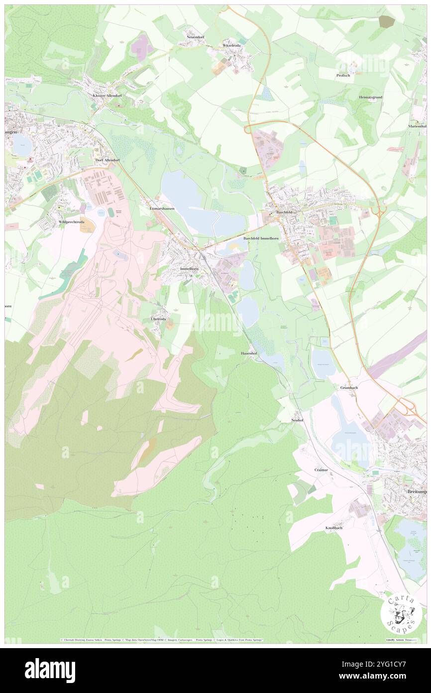 Kirschberg, Deutschland, Thüringen, N 50 46' 59''', N 10 16' 59''', Karte, Kartenausgabe 2024. Erkunden Sie Cartascapes, eine Karte, die die vielfältigen Landschaften, Kulturen und Ökosysteme der Erde enthüllt. Reisen Sie durch Zeit und Raum und entdecken Sie die Verflechtungen der Vergangenheit, Gegenwart und Zukunft unseres Planeten. Stockfoto