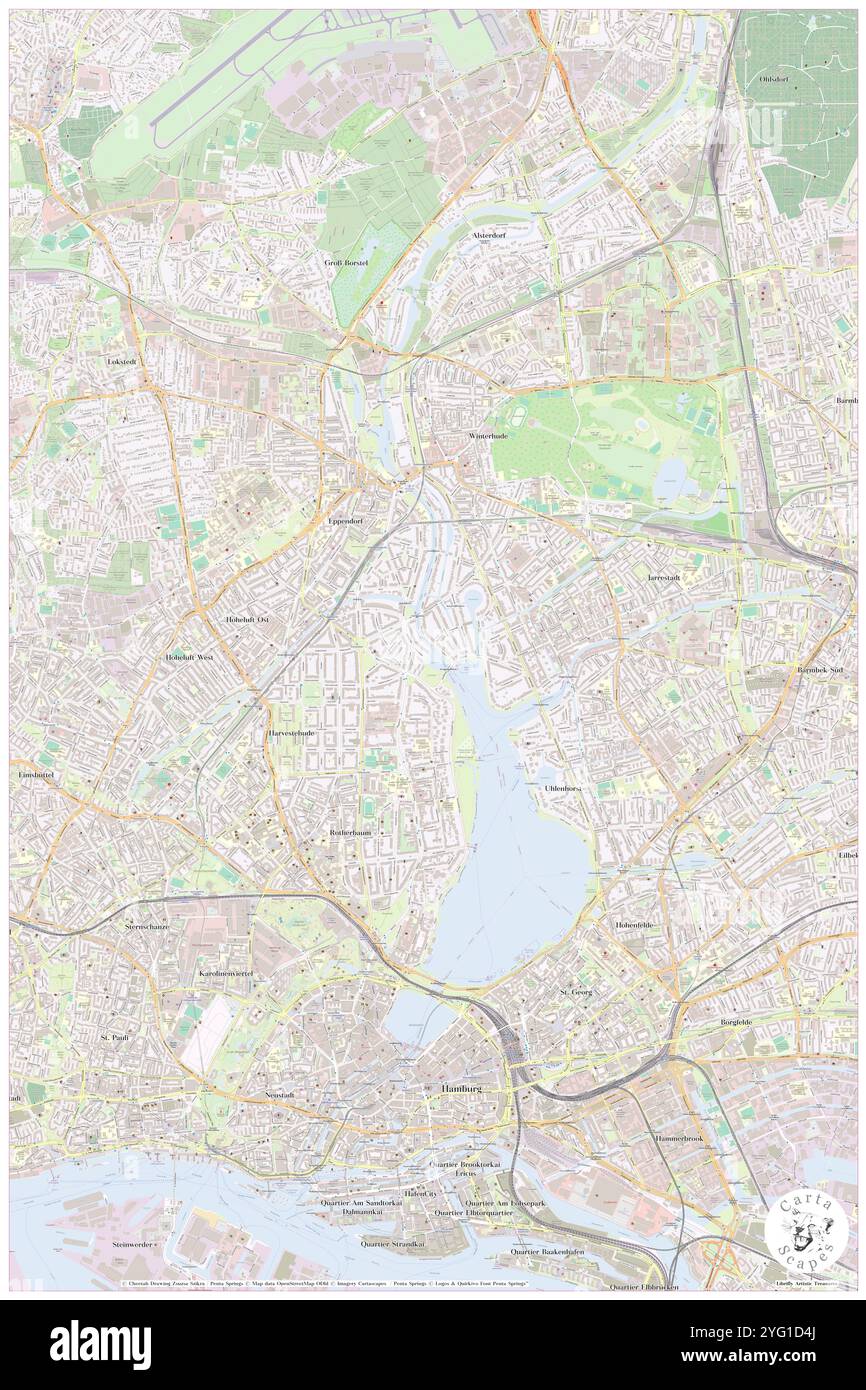 Alster, Deutschland, N 53 34' 52''', N 9 59' 50''', Karte, Cartascapes Map, veröffentlicht 2024. Erkunden Sie Cartascapes, eine Karte, die die vielfältigen Landschaften, Kulturen und Ökosysteme der Erde enthüllt. Reisen Sie durch Zeit und Raum und entdecken Sie die Verflechtungen der Vergangenheit, Gegenwart und Zukunft unseres Planeten. Stockfoto