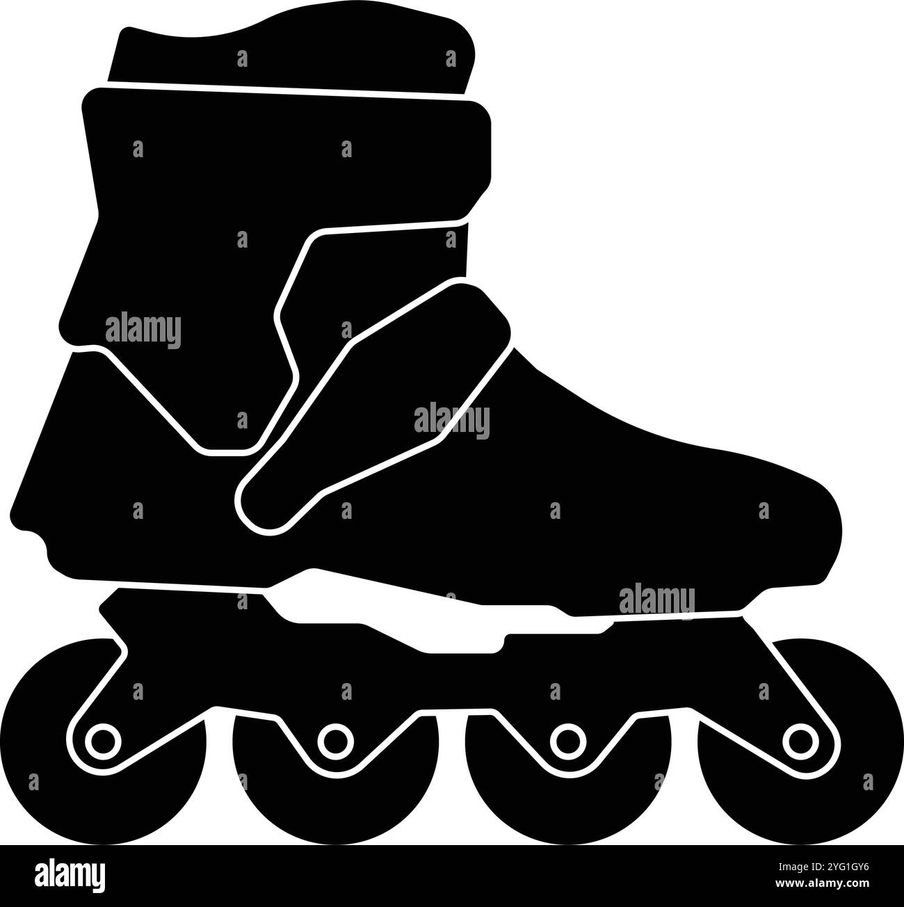 Rollschuhlaufen Icon Illustration Design Stock Vektor