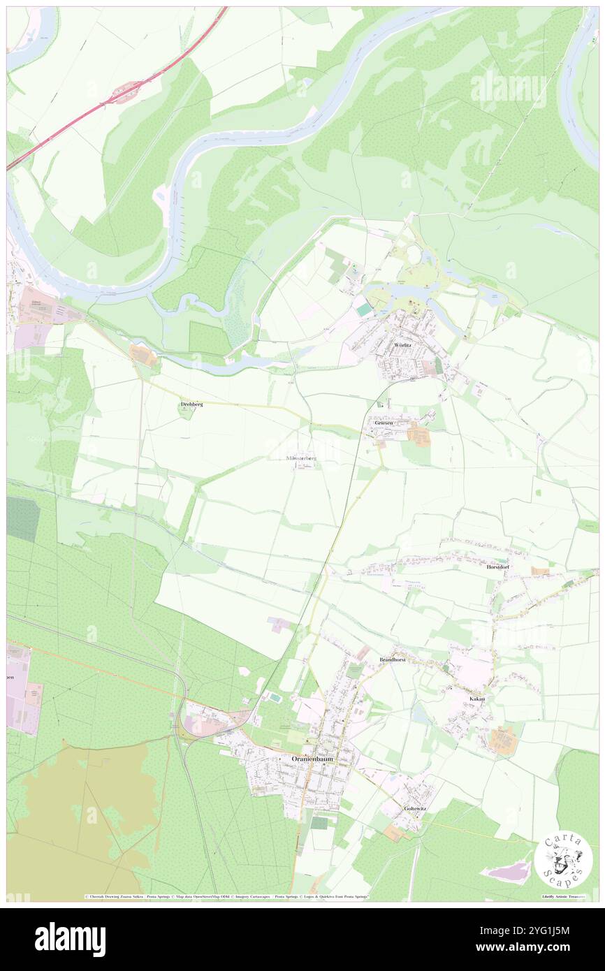 Münsterberg, Deutschland, Sachsen-Anhalt, N 51 49' 47''', N 12 24' 10''', Karte, Cartascapes Map veröffentlicht 2024. Erkunden Sie Cartascapes, eine Karte, die die vielfältigen Landschaften, Kulturen und Ökosysteme der Erde enthüllt. Reisen Sie durch Zeit und Raum und entdecken Sie die Verflechtungen der Vergangenheit, Gegenwart und Zukunft unseres Planeten. Stockfoto