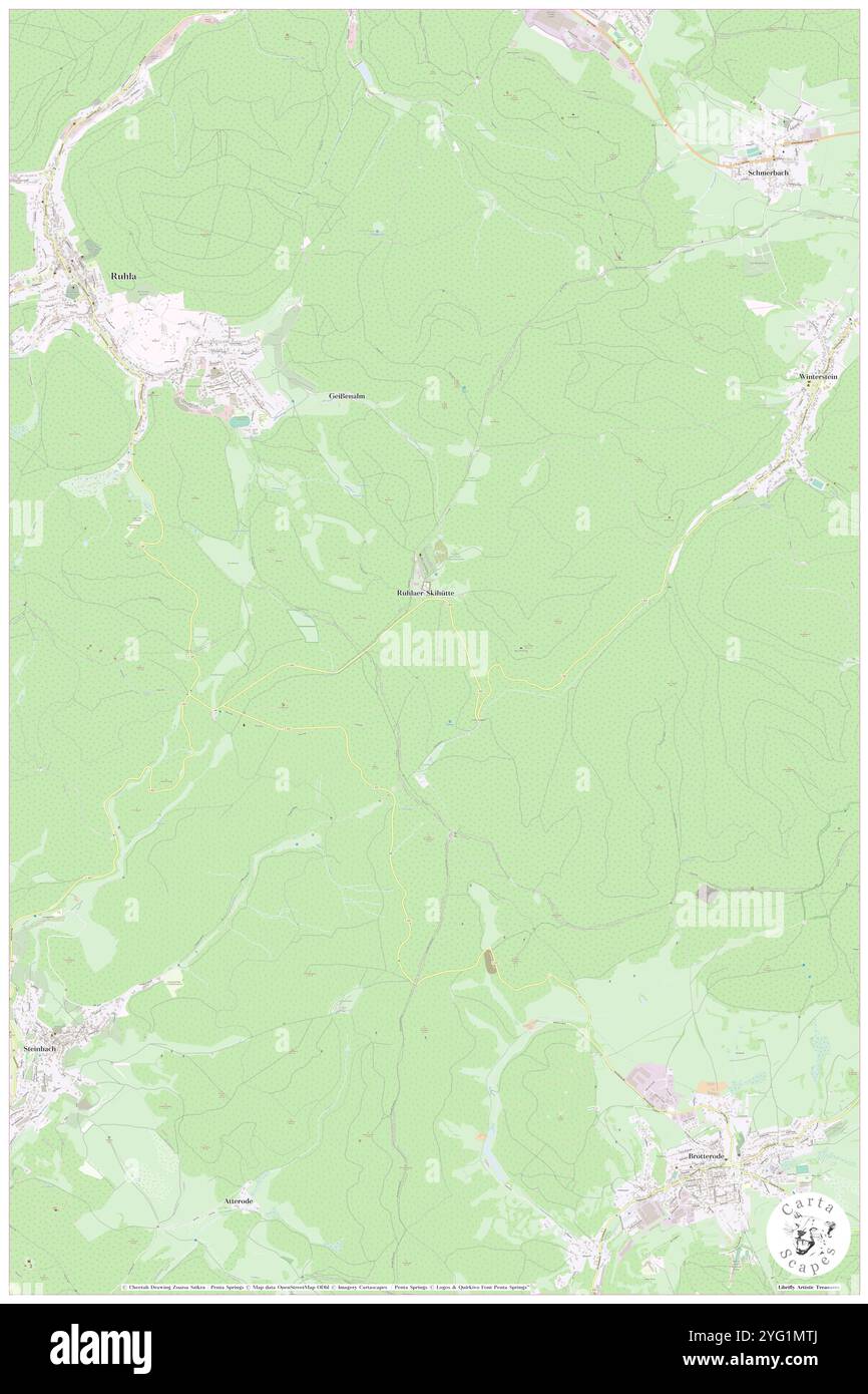 Kleiner Weissenberg, DE, Deutschland, Thüringen, N 50 51' 48''', N 10 24' 36''', Karte, Kartenausgabe 2024. Erkunden Sie Cartascapes, eine Karte, die die vielfältigen Landschaften, Kulturen und Ökosysteme der Erde enthüllt. Reisen Sie durch Zeit und Raum und entdecken Sie die Verflechtungen der Vergangenheit, Gegenwart und Zukunft unseres Planeten. Stockfoto