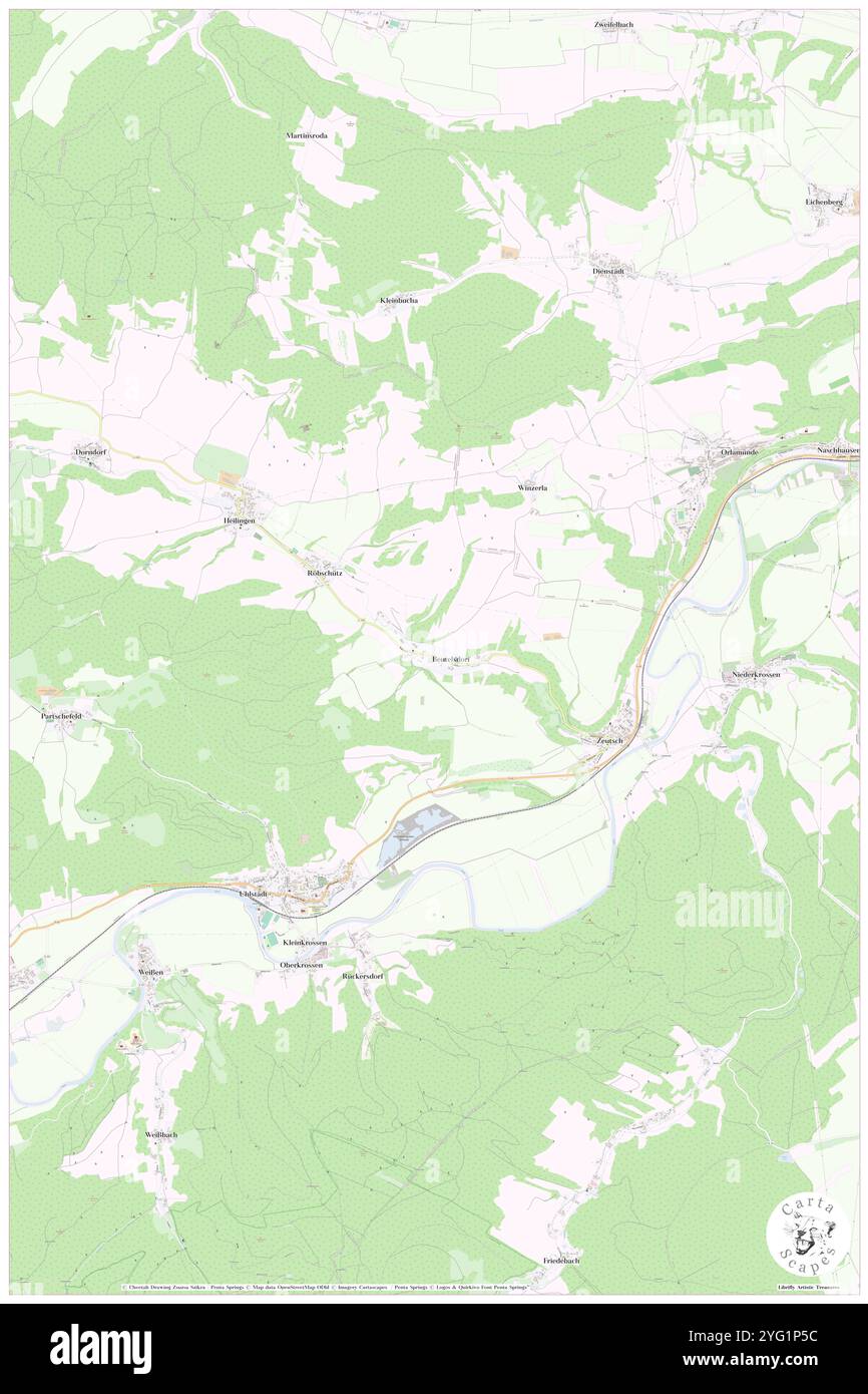 Beutelsdorf, DE, Deutschland, Thüringen, N 50 45' 37''', N 11 29' 1''', Karte, Cartascapes Map veröffentlicht 2024. Erkunden Sie Cartascapes, eine Karte, die die vielfältigen Landschaften, Kulturen und Ökosysteme der Erde enthüllt. Reisen Sie durch Zeit und Raum und entdecken Sie die Verflechtungen der Vergangenheit, Gegenwart und Zukunft unseres Planeten. Stockfoto