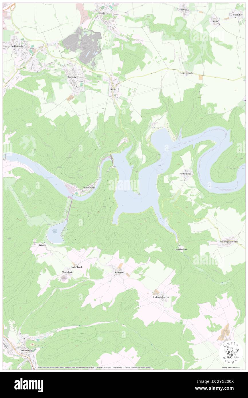 Presswitz, DE, Deutschland, Thüringen, N 50 36' 25''', N 11 29' 49''', Karte, Cartascapes Map veröffentlicht 2024. Erkunden Sie Cartascapes, eine Karte, die die vielfältigen Landschaften, Kulturen und Ökosysteme der Erde enthüllt. Reisen Sie durch Zeit und Raum und entdecken Sie die Verflechtungen der Vergangenheit, Gegenwart und Zukunft unseres Planeten. Stockfoto