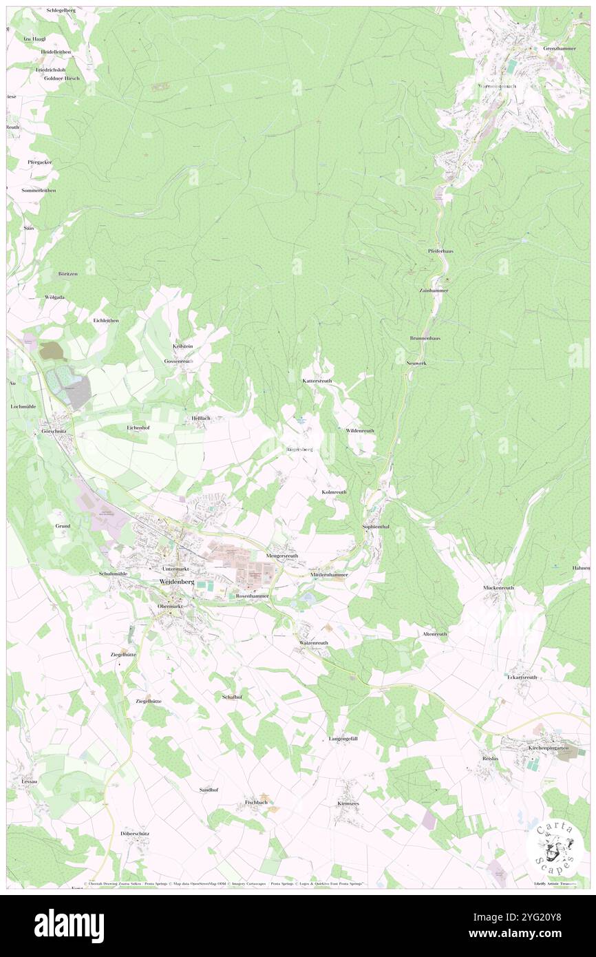 Rugersberg, Oberfranken, Deutschland, Bayern, n 49 57' 16'', N 11 44' 36'', Karte, Cartascapes Map, veröffentlicht 2024. Erkunden Sie Cartascapes, eine Karte, die die vielfältigen Landschaften, Kulturen und Ökosysteme der Erde enthüllt. Reisen Sie durch Zeit und Raum und entdecken Sie die Verflechtungen der Vergangenheit, Gegenwart und Zukunft unseres Planeten. Stockfoto