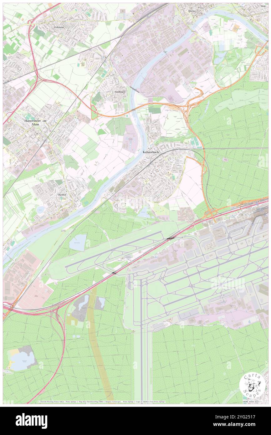 Mercure Hotel Frankfurt Airport, Regierungsbezirk Darmstadt, DE, Deutschland, Hessen, n 50 3' 9'', N 8 31' 26'', Karte, Cartascapes Map, veröffentlicht 2024. Erkunden Sie Cartascapes, eine Karte, die die vielfältigen Landschaften, Kulturen und Ökosysteme der Erde enthüllt. Reisen Sie durch Zeit und Raum und entdecken Sie die Verflechtungen der Vergangenheit, Gegenwart und Zukunft unseres Planeten. Stockfoto