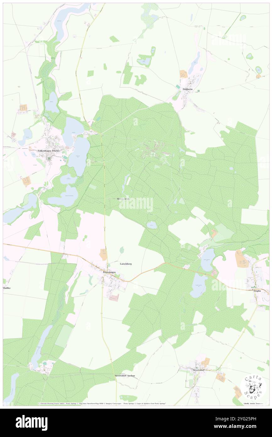 Kesselsee, Deutschland, Brandenburg, N 52 25' 0''', N 14 20' 59''', Karte, Cartascapes Map veröffentlicht 2024. Erkunden Sie Cartascapes, eine Karte, die die vielfältigen Landschaften, Kulturen und Ökosysteme der Erde enthüllt. Reisen Sie durch Zeit und Raum und entdecken Sie die Verflechtungen der Vergangenheit, Gegenwart und Zukunft unseres Planeten. Stockfoto