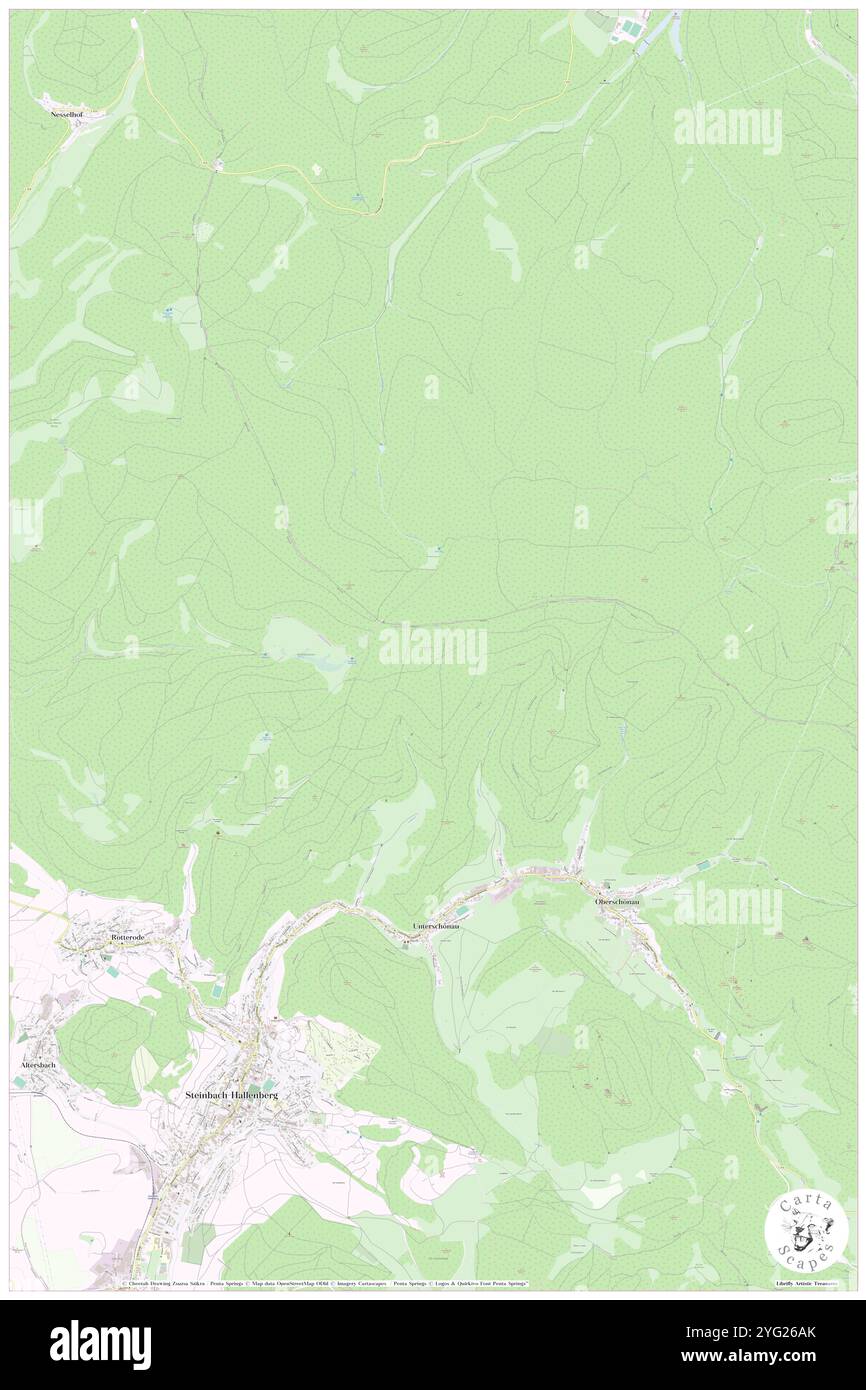 Oberlautenberg, Deutschland, Thüringen, N 50 44' 2''', N 10 35' 29''', Karte, Karte, Kartenbild 2024 veröffentlicht. Erkunden Sie Cartascapes, eine Karte, die die vielfältigen Landschaften, Kulturen und Ökosysteme der Erde enthüllt. Reisen Sie durch Zeit und Raum und entdecken Sie die Verflechtungen der Vergangenheit, Gegenwart und Zukunft unseres Planeten. Stockfoto