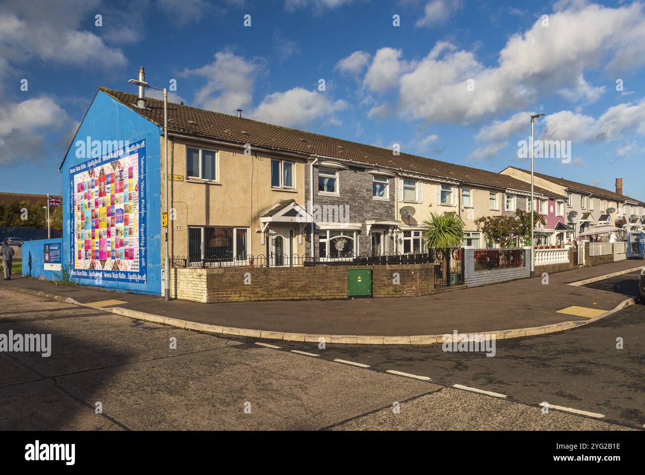 NORTH IRELAND, BELFAST, WEST BELFAST, SHANKILL, DAS WANDGEMÄLDE FÜR DAMEN AUF HOPEWELL CRESCENT Stockfoto