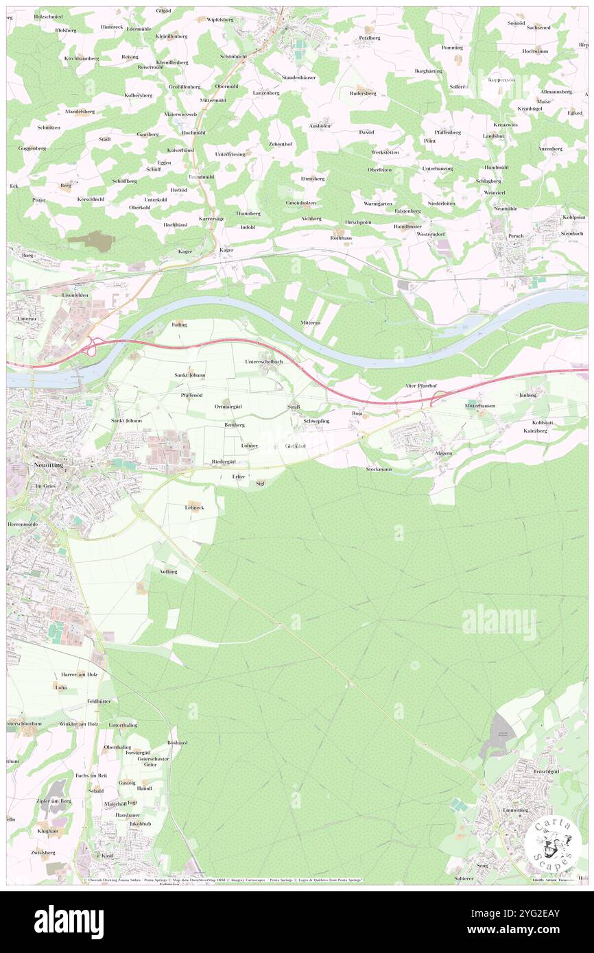 Giessubel, Oberbayern, DE, Deutschland, Bayern, n 48 14' 32''', N 12 43' 43''', Karte, Cartascapes Map, veröffentlicht 2024. Erkunden Sie Cartascapes, eine Karte, die die vielfältigen Landschaften, Kulturen und Ökosysteme der Erde enthüllt. Reisen Sie durch Zeit und Raum und entdecken Sie die Verflechtungen der Vergangenheit, Gegenwart und Zukunft unseres Planeten. Stockfoto