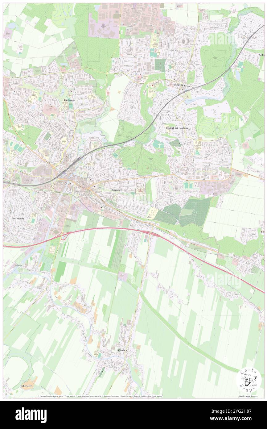 Pollhof, DE, Deutschland, Hamburg, N 53 28' 59''', N 10 13' 59''', Karte, Cartascapes Map veröffentlicht 2024. Erkunden Sie Cartascapes, eine Karte, die die vielfältigen Landschaften, Kulturen und Ökosysteme der Erde enthüllt. Reisen Sie durch Zeit und Raum und entdecken Sie die Verflechtungen der Vergangenheit, Gegenwart und Zukunft unseres Planeten. Stockfoto