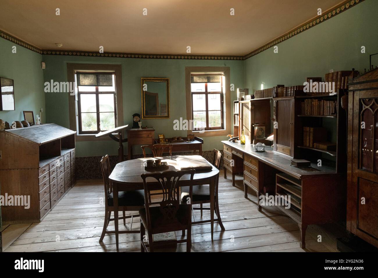 Garten und Haus von Johann Wolfgang von Goethe, Weimar, Deutschland Stockfoto