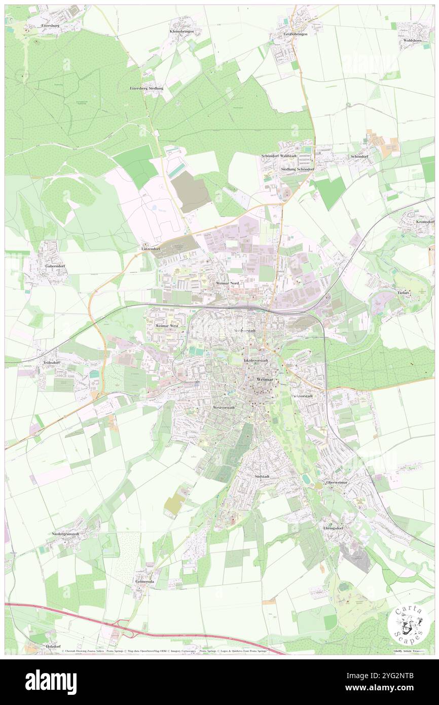 Zeppelinplatz, DE, Deutschland, Thüringen, N 50 59' 18''', N 11 19' 8''', Karte, Cartascapes Map veröffentlicht 2024. Erkunden Sie Cartascapes, eine Karte, die die vielfältigen Landschaften, Kulturen und Ökosysteme der Erde enthüllt. Reisen Sie durch Zeit und Raum und entdecken Sie die Verflechtungen der Vergangenheit, Gegenwart und Zukunft unseres Planeten. Stockfoto