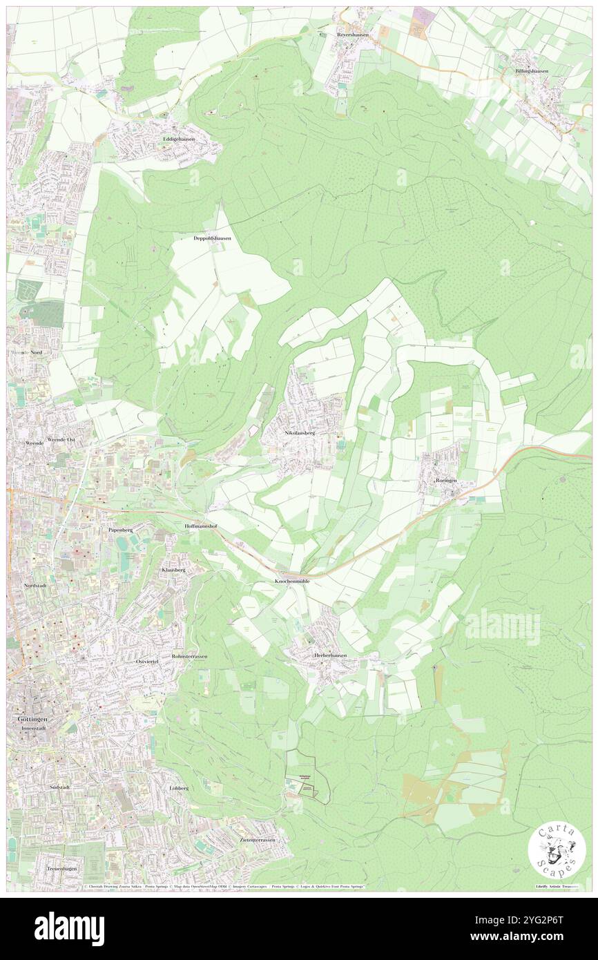 Hotel Beckmann, DE, Deutschland, Niedersachsen, N 51 33' 42''', N 9 58' 51''', Karte, Karte von Cartascapes Map veröffentlicht 2024. Erkunden Sie Cartascapes, eine Karte, die die vielfältigen Landschaften, Kulturen und Ökosysteme der Erde enthüllt. Reisen Sie durch Zeit und Raum und entdecken Sie die Verflechtungen der Vergangenheit, Gegenwart und Zukunft unseres Planeten. Stockfoto