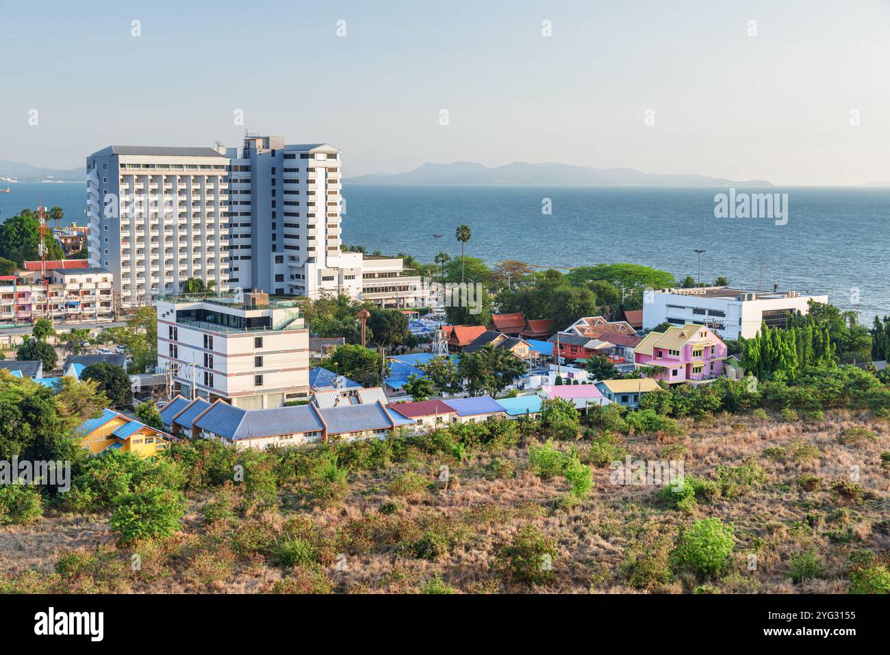 Jomtien Beach und der Golf von Siam, Pattaya, Thailand Stockfoto