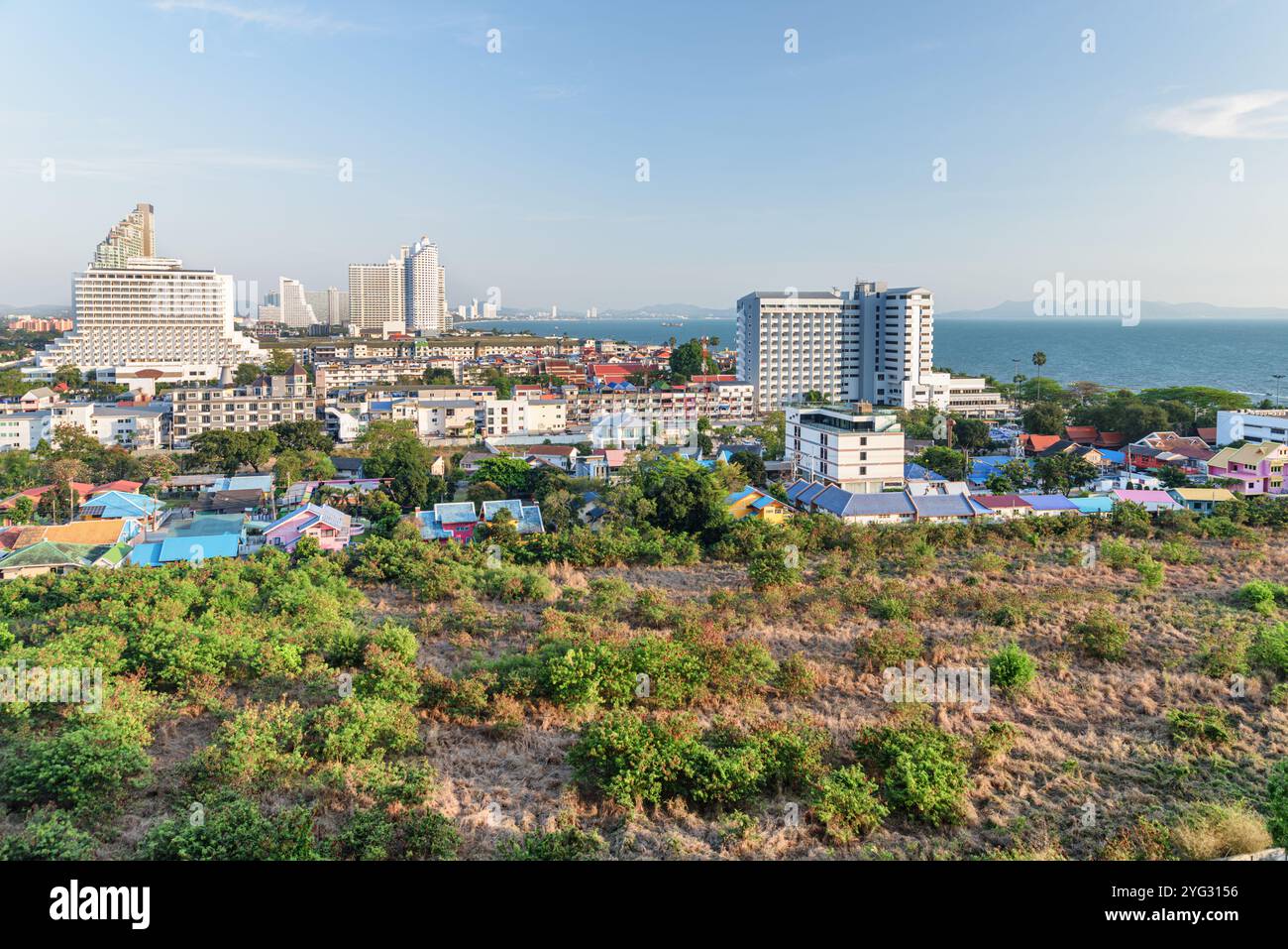 Jomtien Beach und der Golf von Siam, Pattaya, Thailand Stockfoto