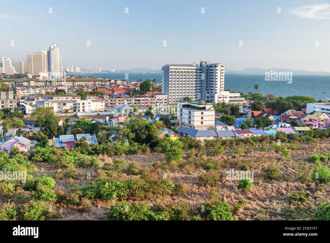 Jomtien Beach und der Golf von Siam, Pattaya, Thailand Stockfoto