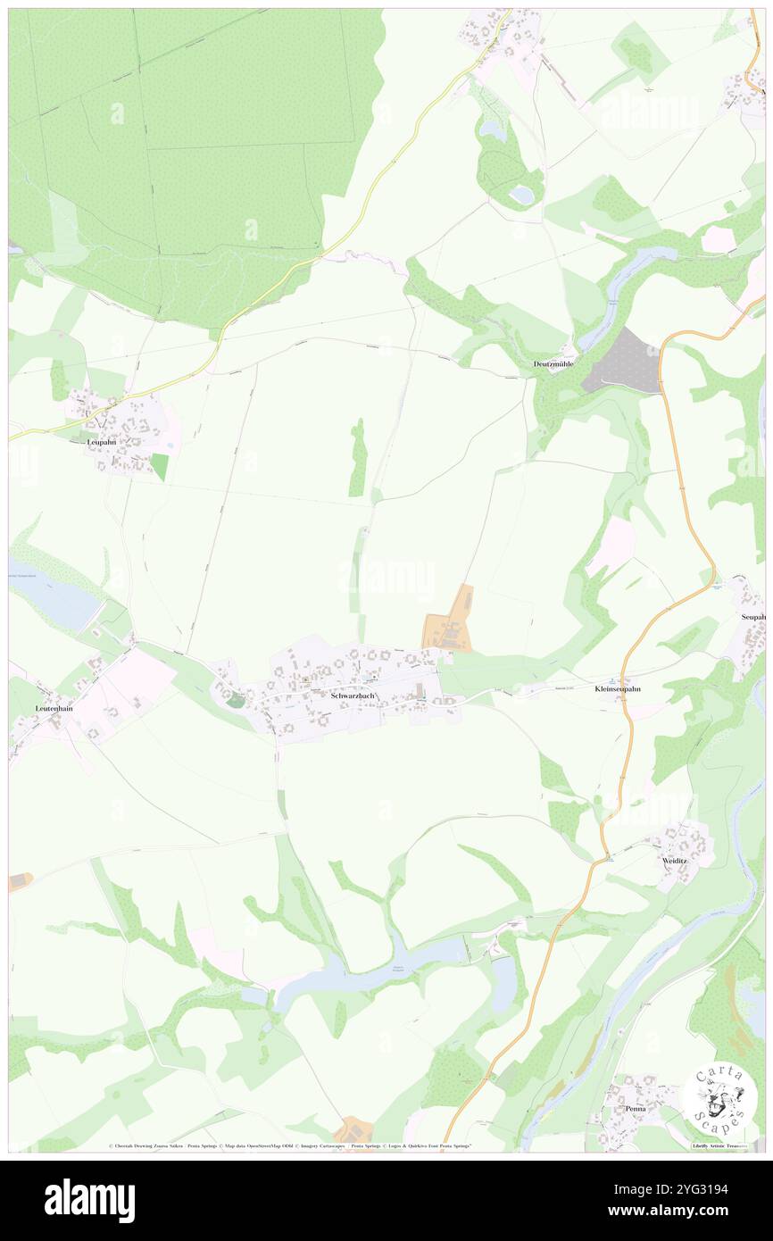 Schwarzbach, Deutschland, Brandenburg, N 51 27' 0''', N 13 55' 59''', Karte, Kartenausgabe 2024. Erkunden Sie Cartascapes, eine Karte, die die vielfältigen Landschaften, Kulturen und Ökosysteme der Erde enthüllt. Reisen Sie durch Zeit und Raum und entdecken Sie die Verflechtungen der Vergangenheit, Gegenwart und Zukunft unseres Planeten. Stockfoto