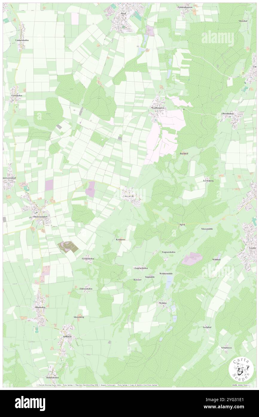 Lengenfeld, Schwaben, Deutschland, Bayern, n 47 56' 50''', N 10 46' 44''', Karte, Cartascapes Map, veröffentlicht 2024. Erkunden Sie Cartascapes, eine Karte, die die vielfältigen Landschaften, Kulturen und Ökosysteme der Erde enthüllt. Reisen Sie durch Zeit und Raum und entdecken Sie die Verflechtungen der Vergangenheit, Gegenwart und Zukunft unseres Planeten. Stockfoto