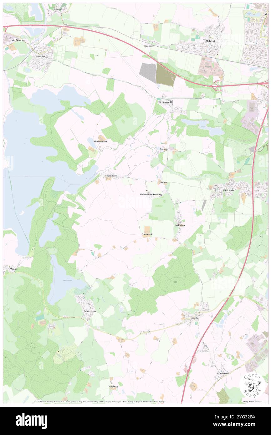 Rodenbek, DE, Deutschland, Schleswig-Holstein, N 54 16' 59'', N 10 1' 0''', Karte, Cartascapes Map veröffentlicht 2024. Erkunden Sie Cartascapes, eine Karte, die die vielfältigen Landschaften, Kulturen und Ökosysteme der Erde enthüllt. Reisen Sie durch Zeit und Raum und entdecken Sie die Verflechtungen der Vergangenheit, Gegenwart und Zukunft unseres Planeten. Stockfoto