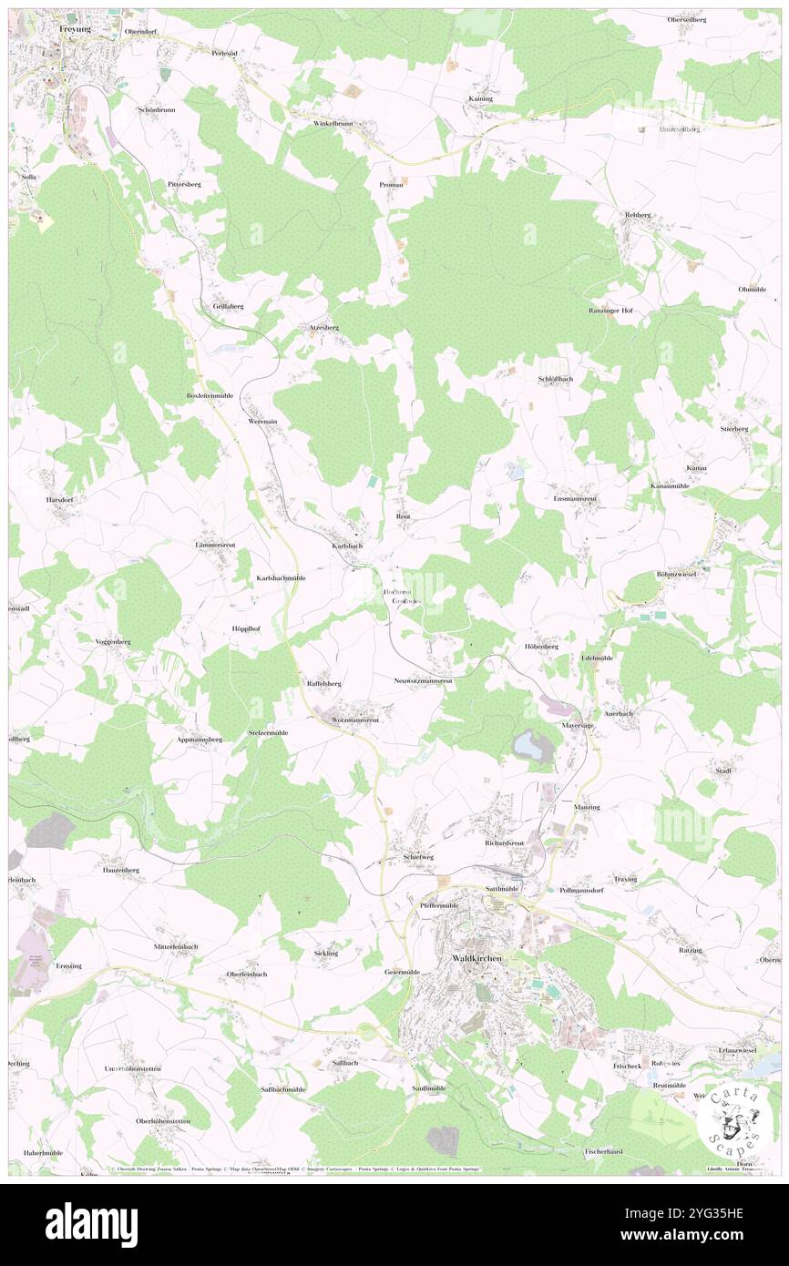 Hochreut, Niederbayern, DE, Deutschland, Bayern, n 48 45' 41''', N 13 35' 27'', Karte, Cartascapes Map, veröffentlicht 2024. Erkunden Sie Cartascapes, eine Karte, die die vielfältigen Landschaften, Kulturen und Ökosysteme der Erde enthüllt. Reisen Sie durch Zeit und Raum und entdecken Sie die Verflechtungen der Vergangenheit, Gegenwart und Zukunft unseres Planeten. Stockfoto