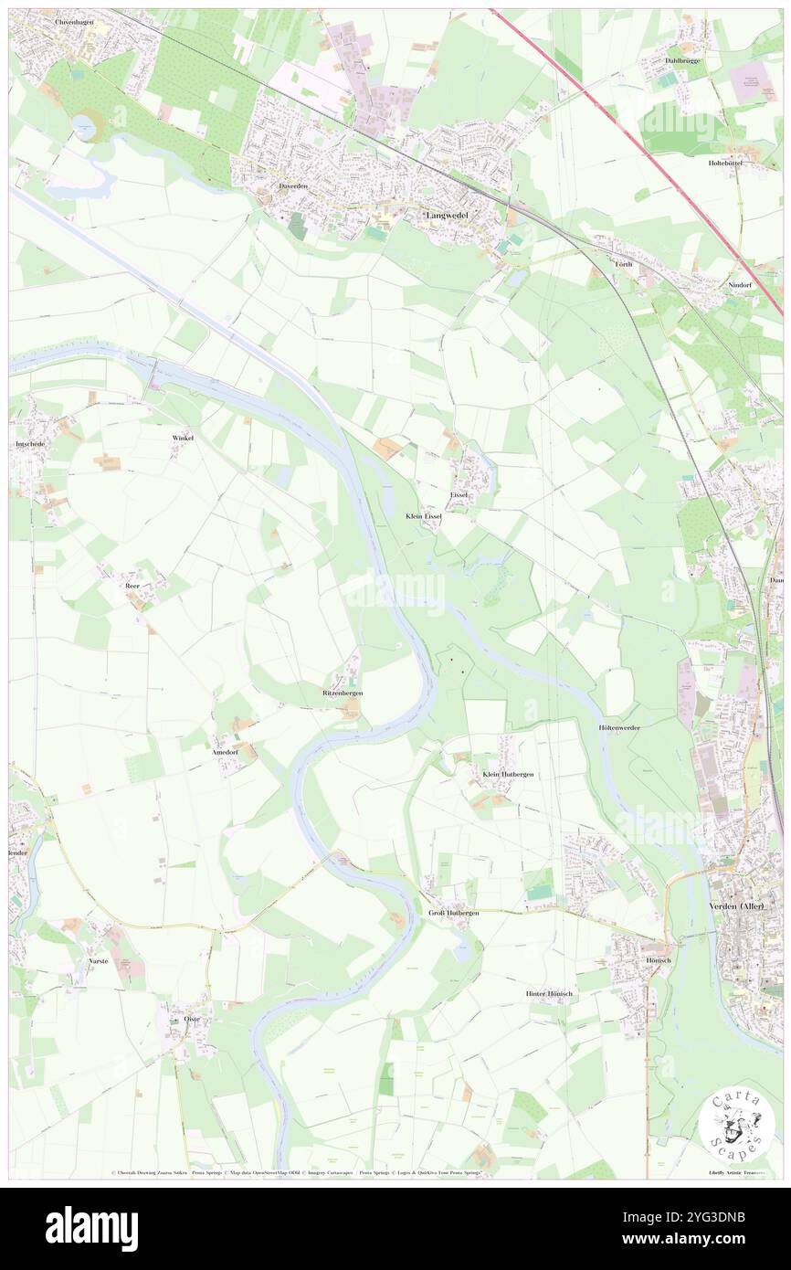 Aller, DE, Deutschland, N 52 56' 46''', N 9 11' 3'', Karte, Cartascapes Map, veröffentlicht 2024. Erkunden Sie Cartascapes, eine Karte, die die vielfältigen Landschaften, Kulturen und Ökosysteme der Erde enthüllt. Reisen Sie durch Zeit und Raum und entdecken Sie die Verflechtungen der Vergangenheit, Gegenwart und Zukunft unseres Planeten. Stockfoto