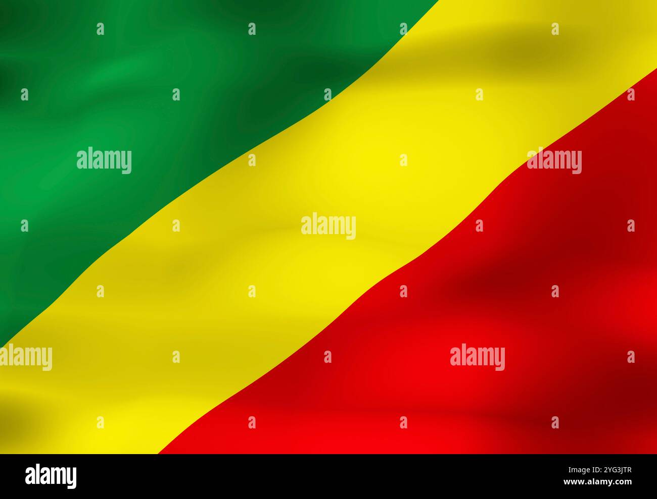 Flagge der Republik Kongo Stockfoto